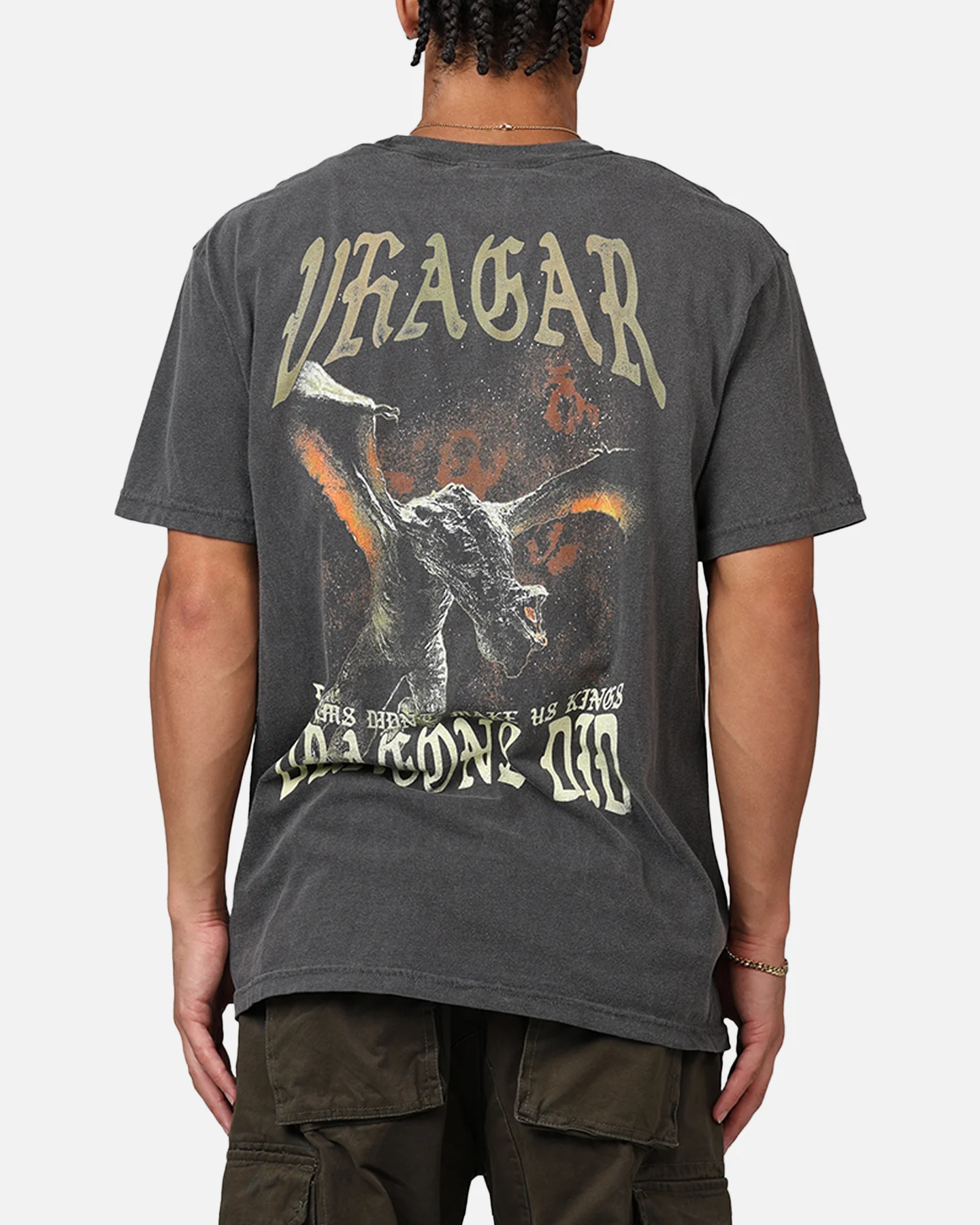 Ripple X Game Of Thrones 'House Of The Dragon' Vhagar T-Shirt Washed Black - Image 2