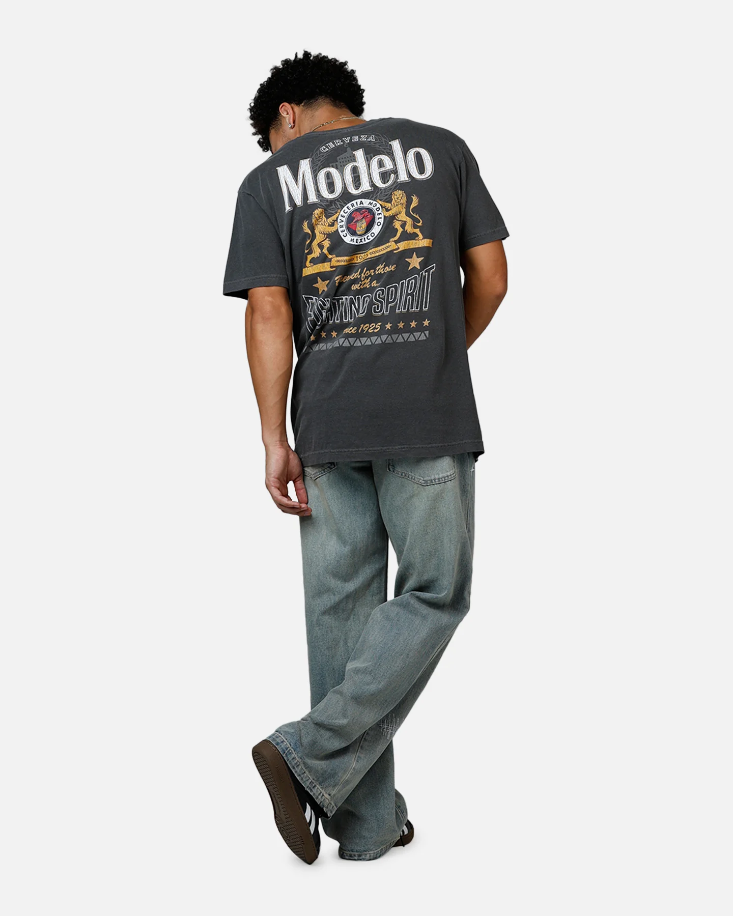 Ripple X Modelo Fighting Spirit T-Shirt Washed Black - Image 6