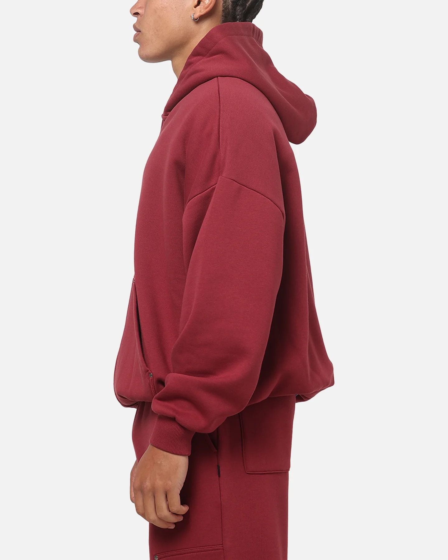 Carre Rivet Hoodie Burgundy - Image 5