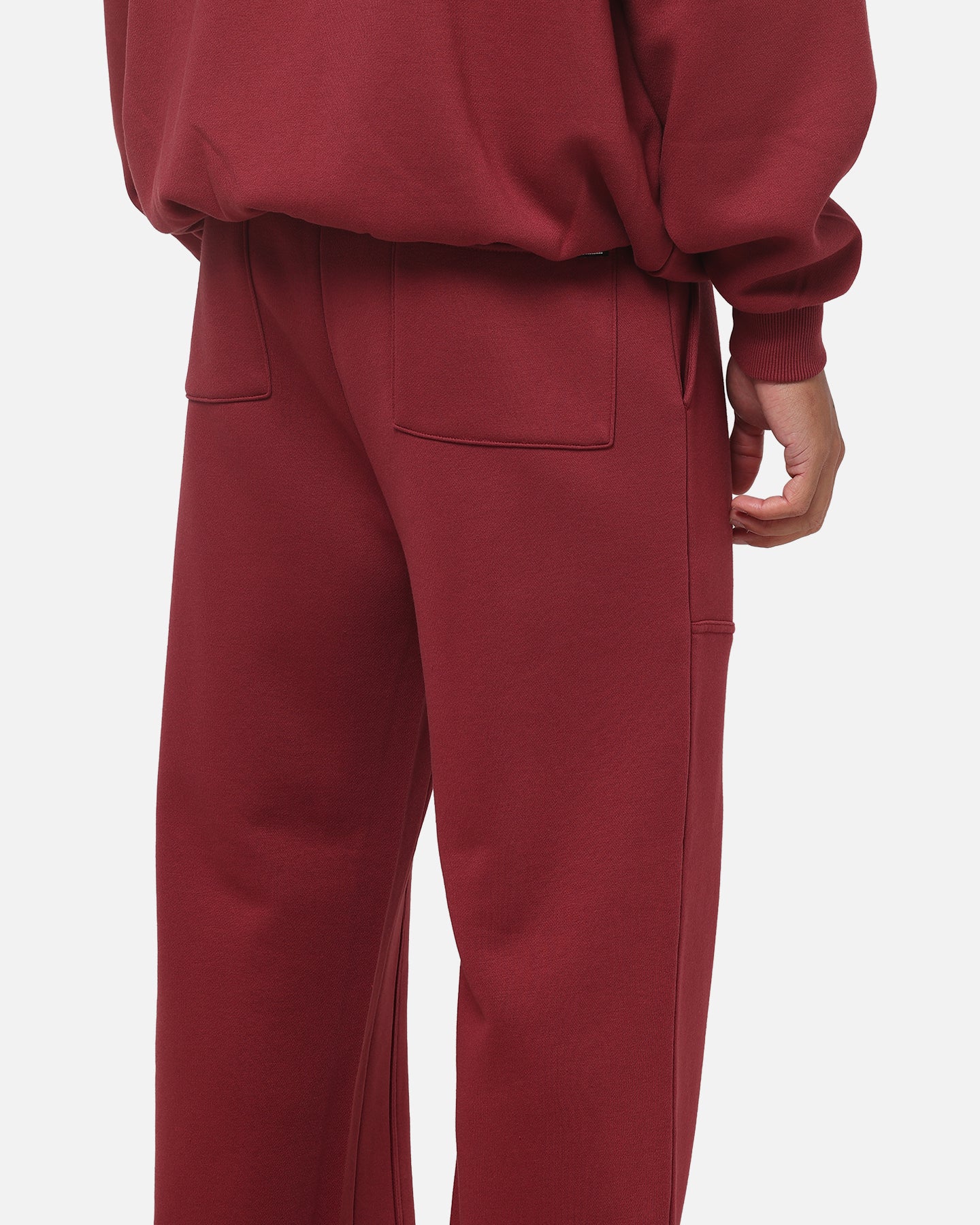 Carre Rivet Trackpants Burgundy - Image 3