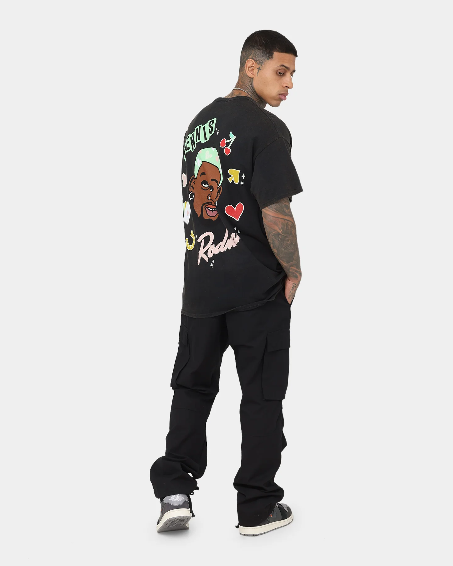 Rodman Brand 48 Hours In Vegas Vintage T-Shirt Black Wash - Image 3