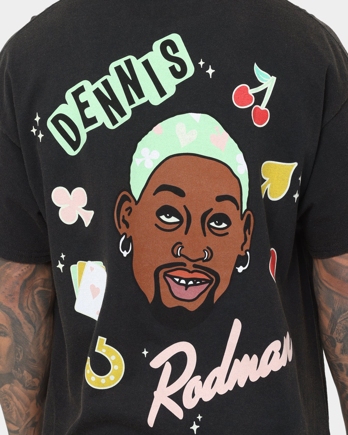 Rodman Brand 48 Hours In Vegas Vintage T-Shirt Black Wash - Image 5