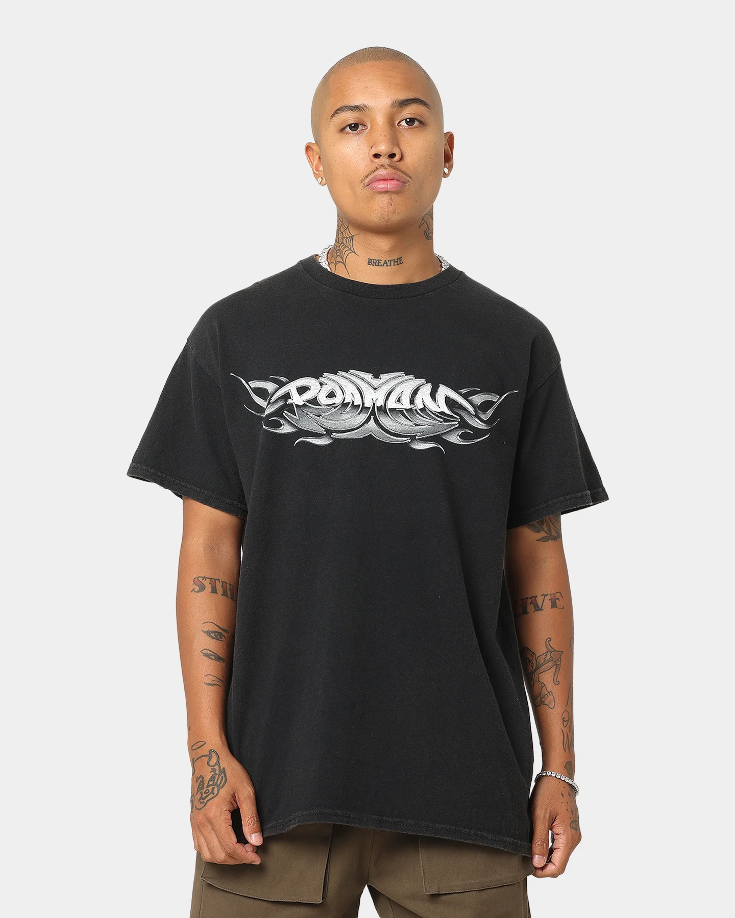 Rodman Brand Metal Logo Vintage T-Shirt Black Wash - Image 3
