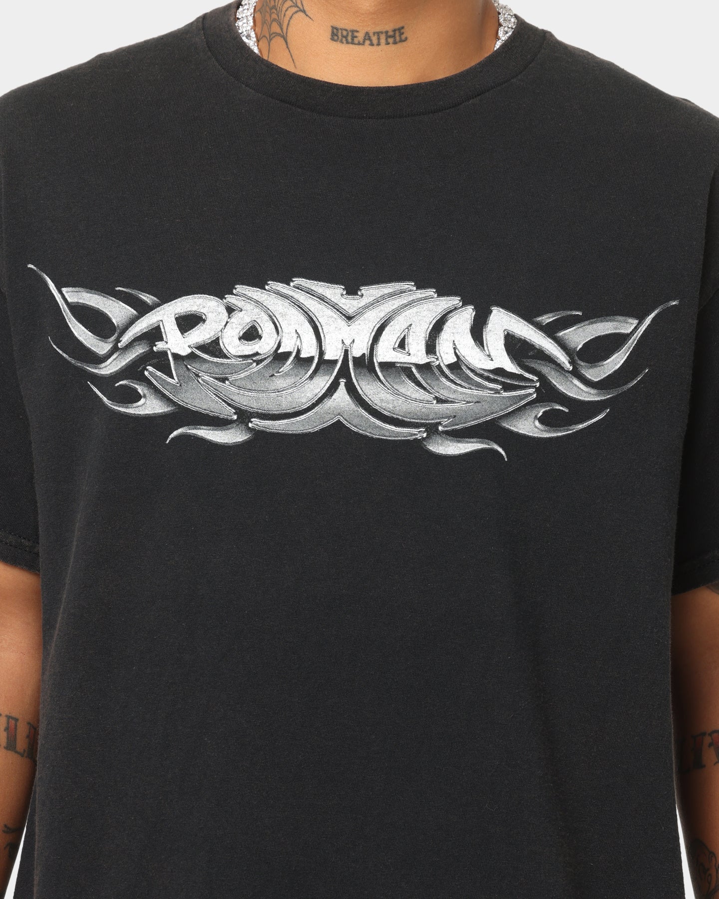 Rodman Brand Metal Logo Vintage T-Shirt Black Wash - Image 5
