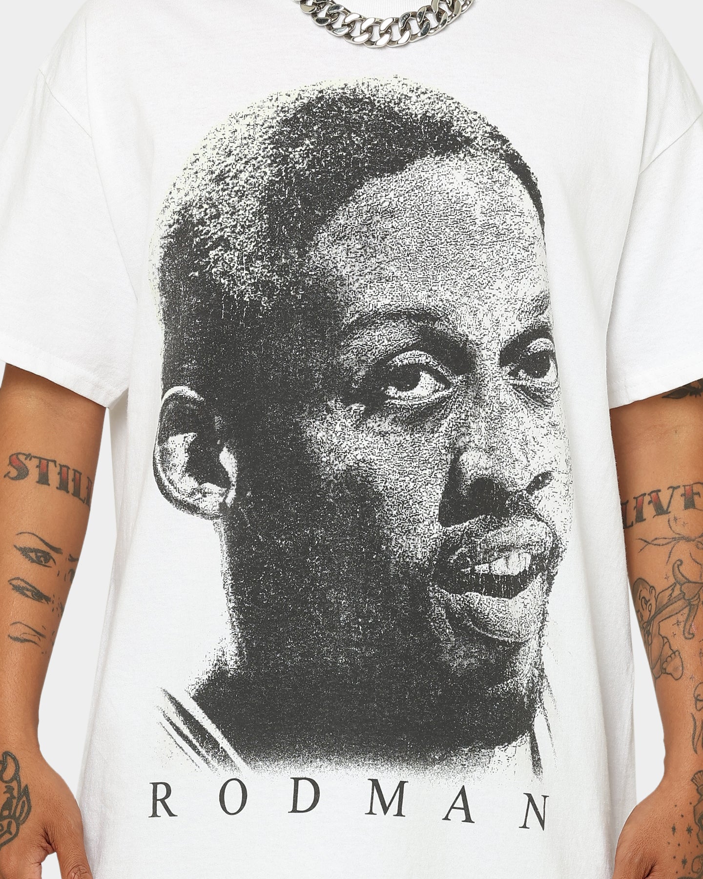 Rodman Brand Rodman Face UV T-Shirt White - Image 4