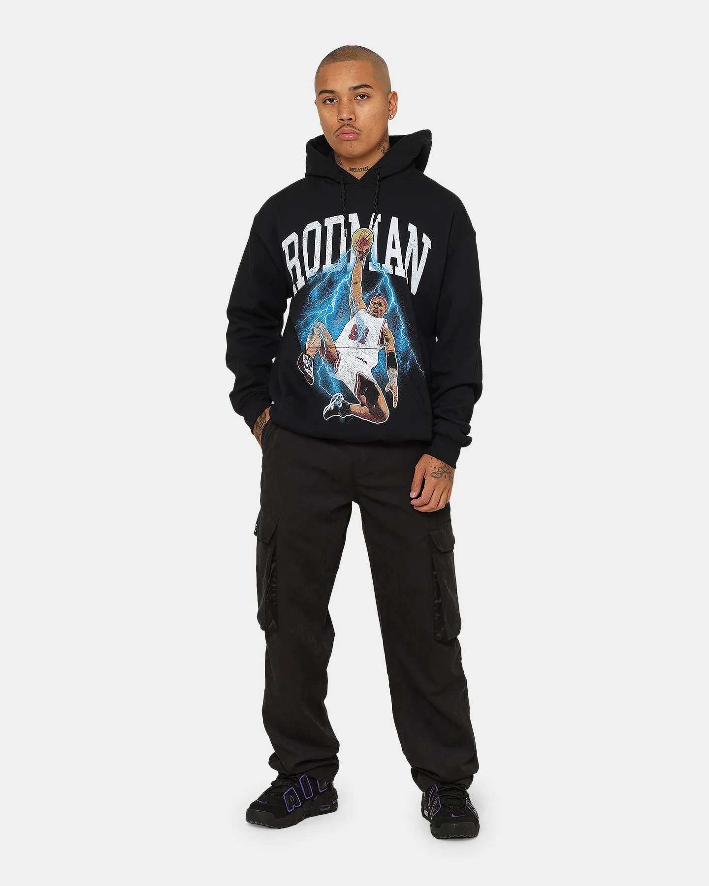 Rodman Brand Rodman Glow Dunk Hoodie Black - Image 3