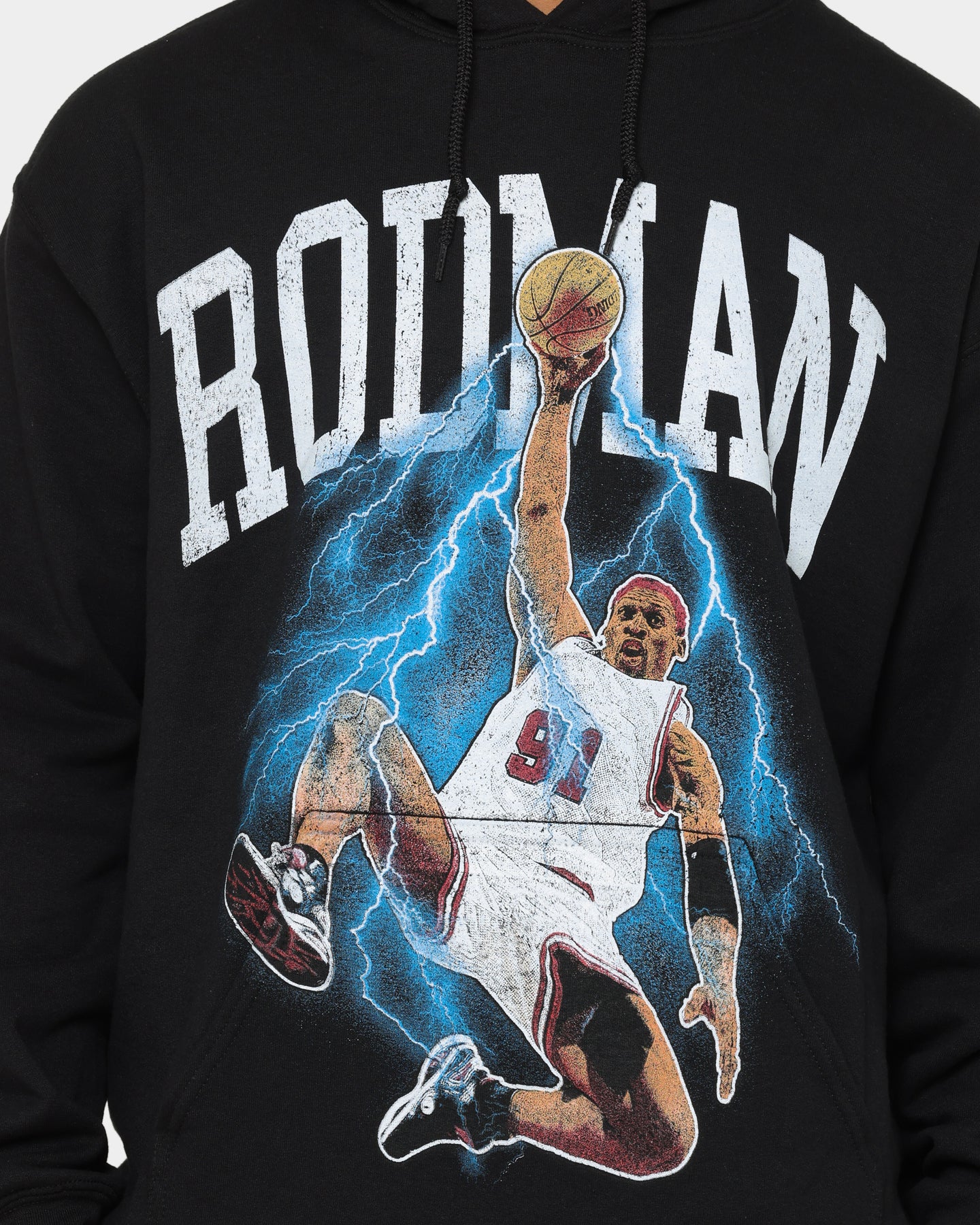 Rodman Brand Rodman Glow Dunk Hoodie Black - Image 4