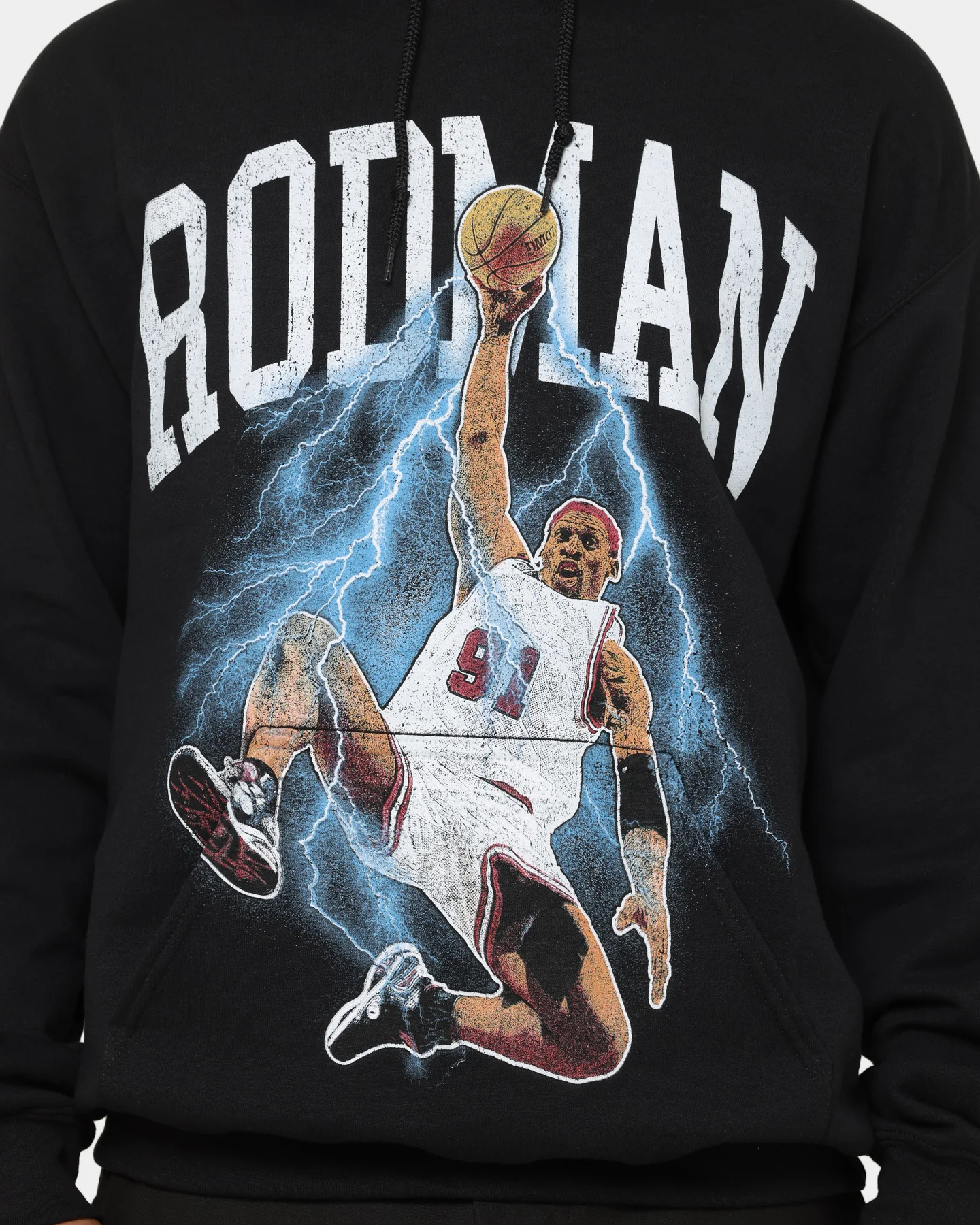 Rodman Brand Rodman Glow Dunk Hoodie Black - Image 8