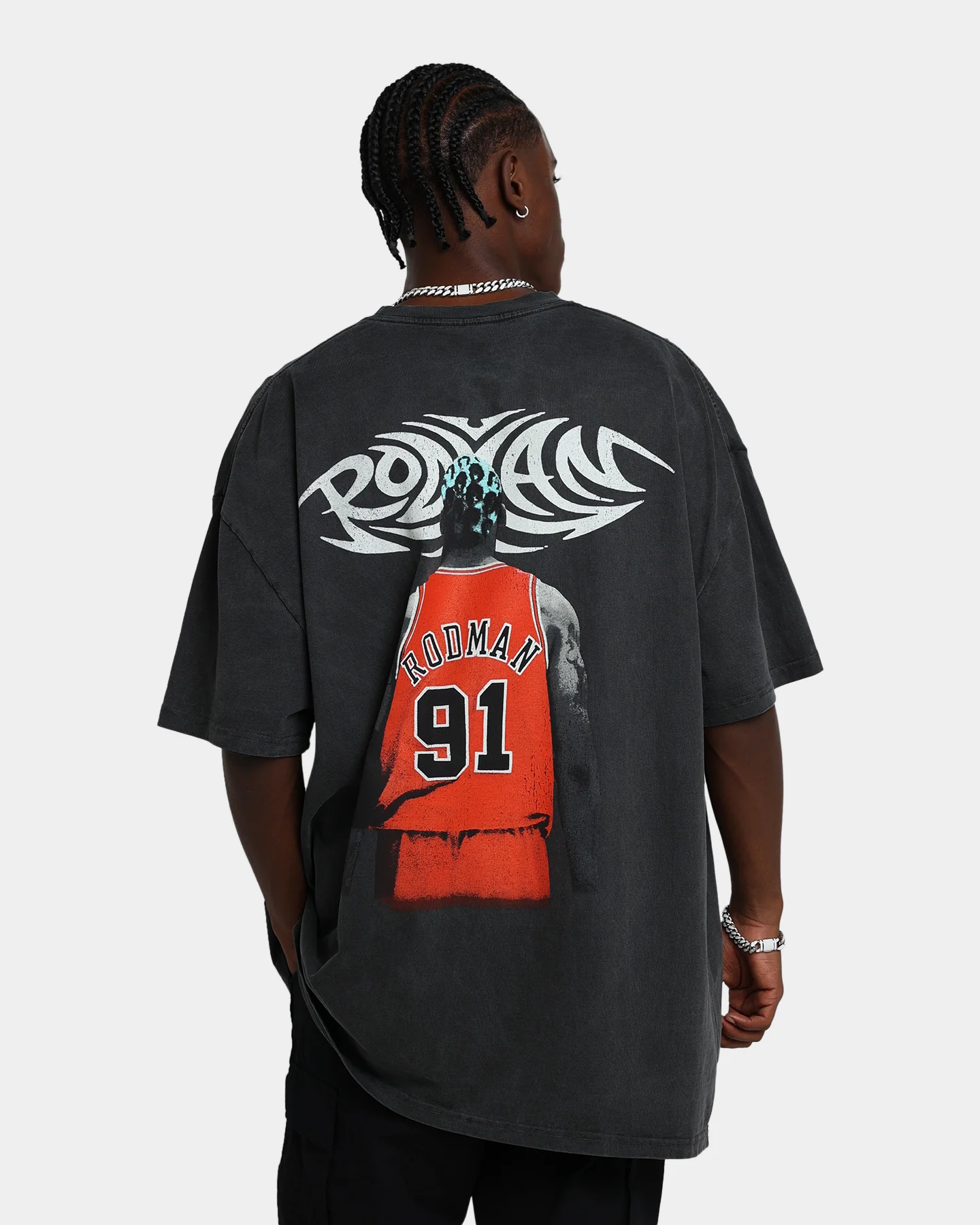 Rodman Brand Rodman Signature Vintage T-Shirt Vintage Black/Blue - Image 2
