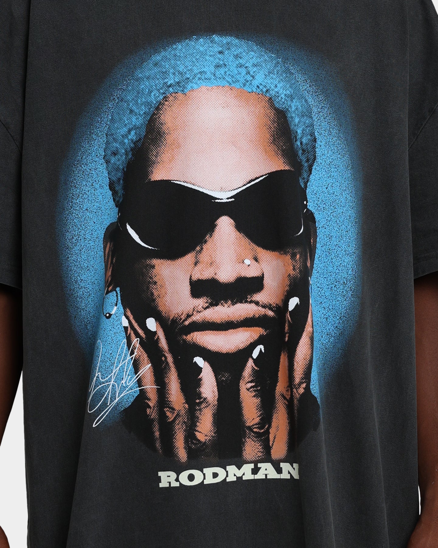 Rodman Brand Rodman Signature Vintage T-Shirt Vintage Black/Blue - Image 4