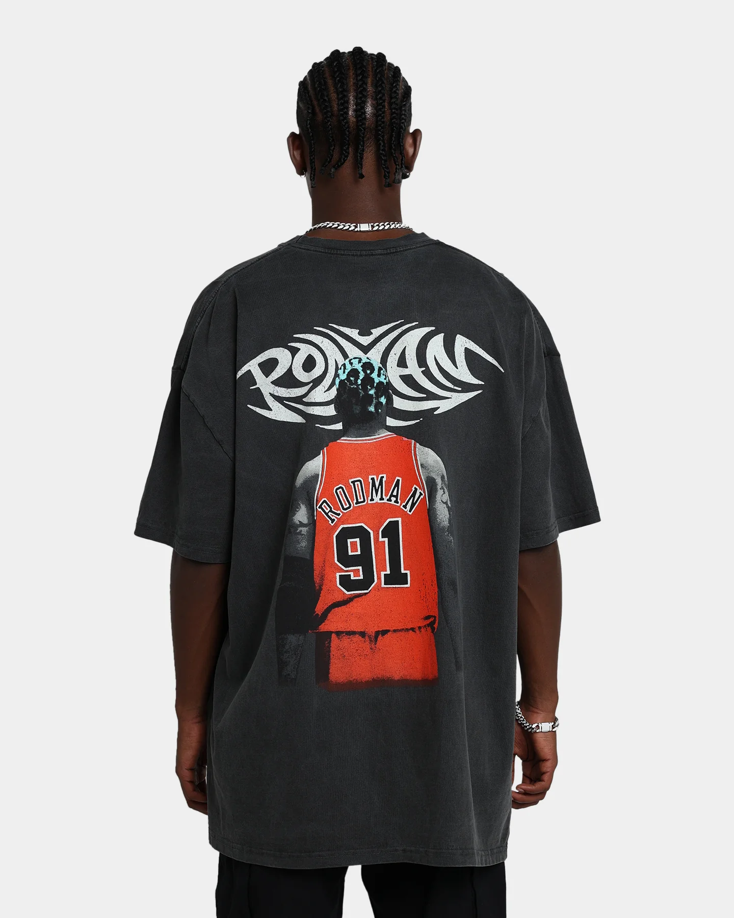 Rodman Brand Rodman Signature Vintage T-Shirt Vintage Black/Blue - Image 5