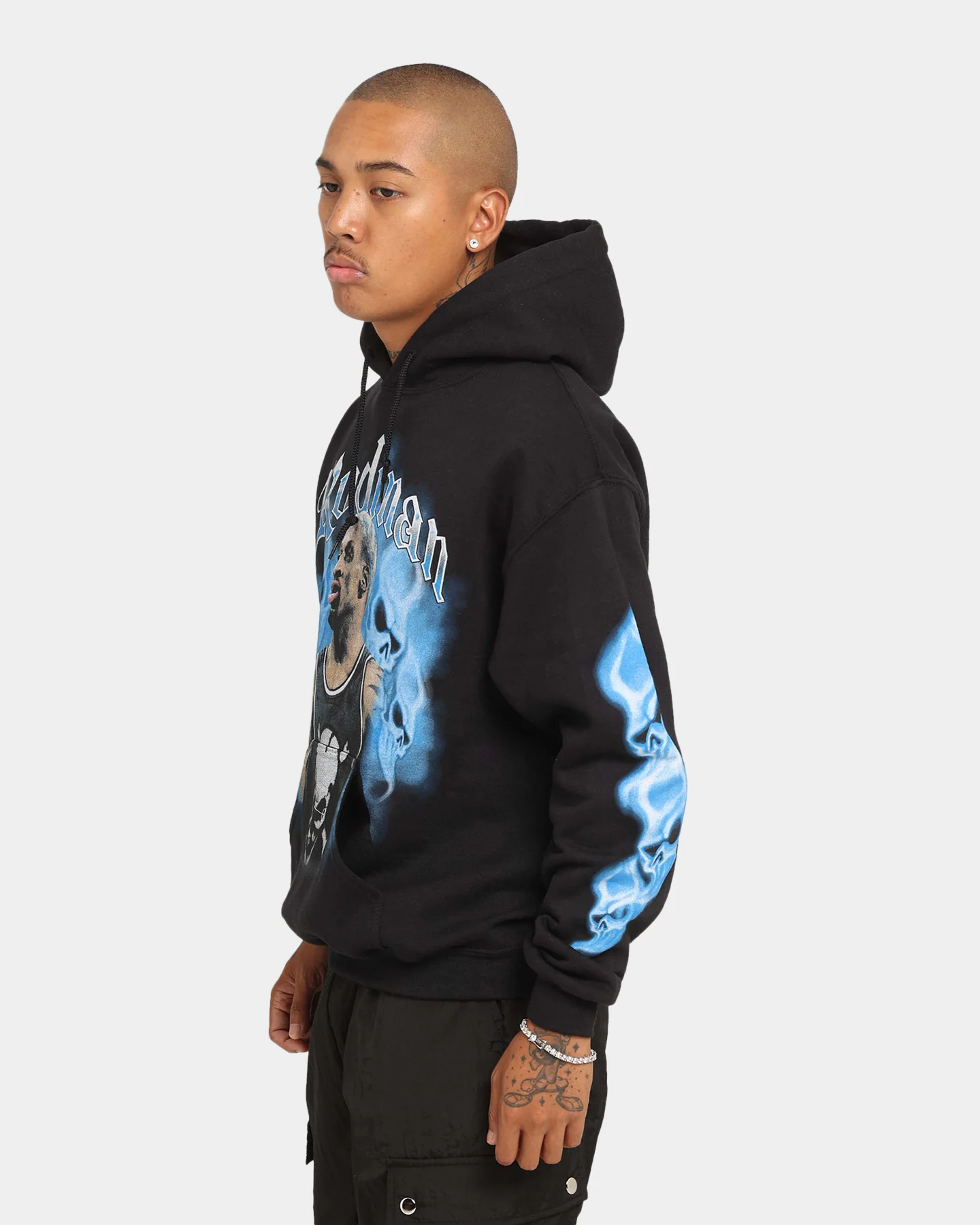Rodman Brand Rodman Skulls Vintage Hoodie Black Wash - Image 6