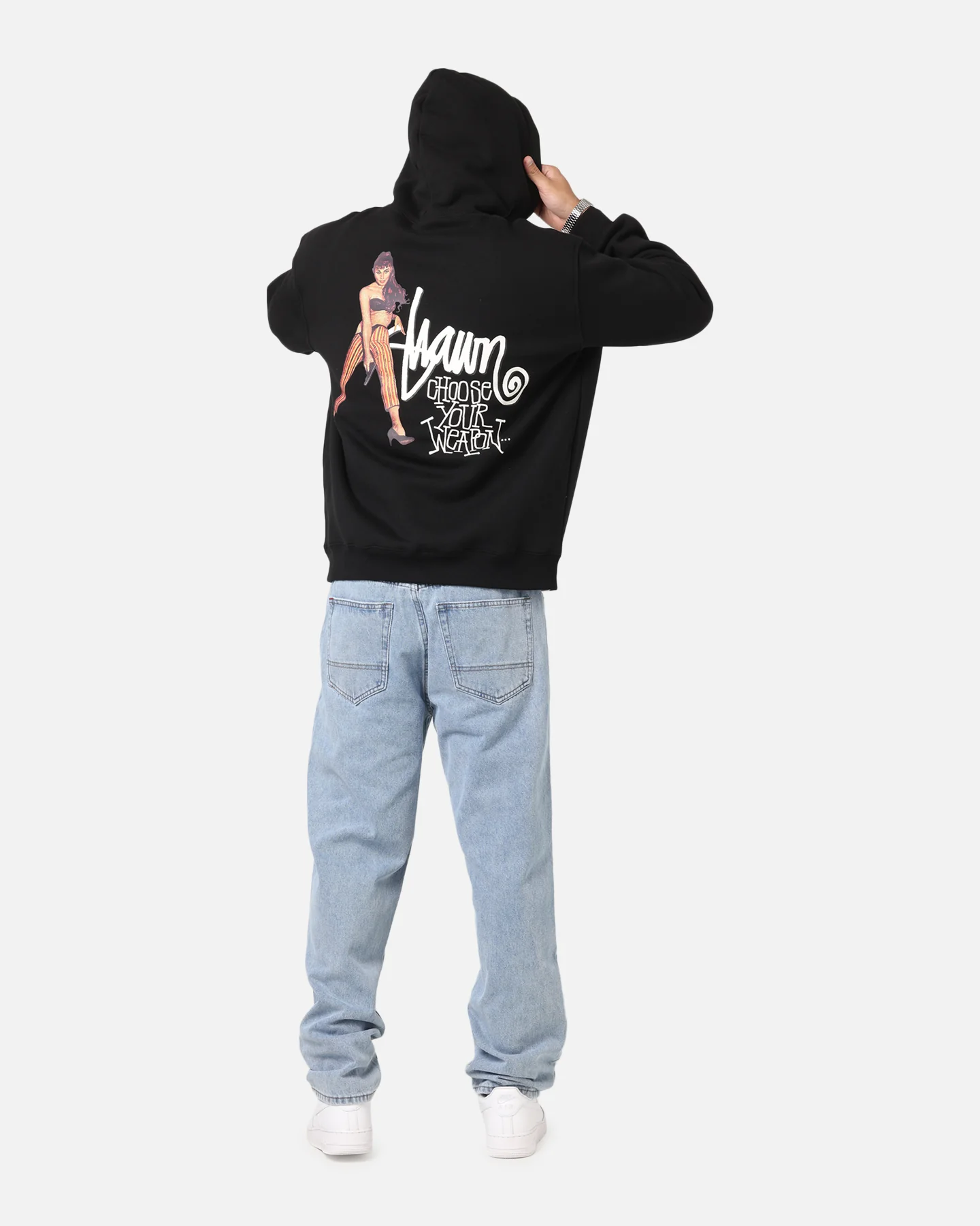 S Double Choose Your Weapon Hoodie Black - Image 3