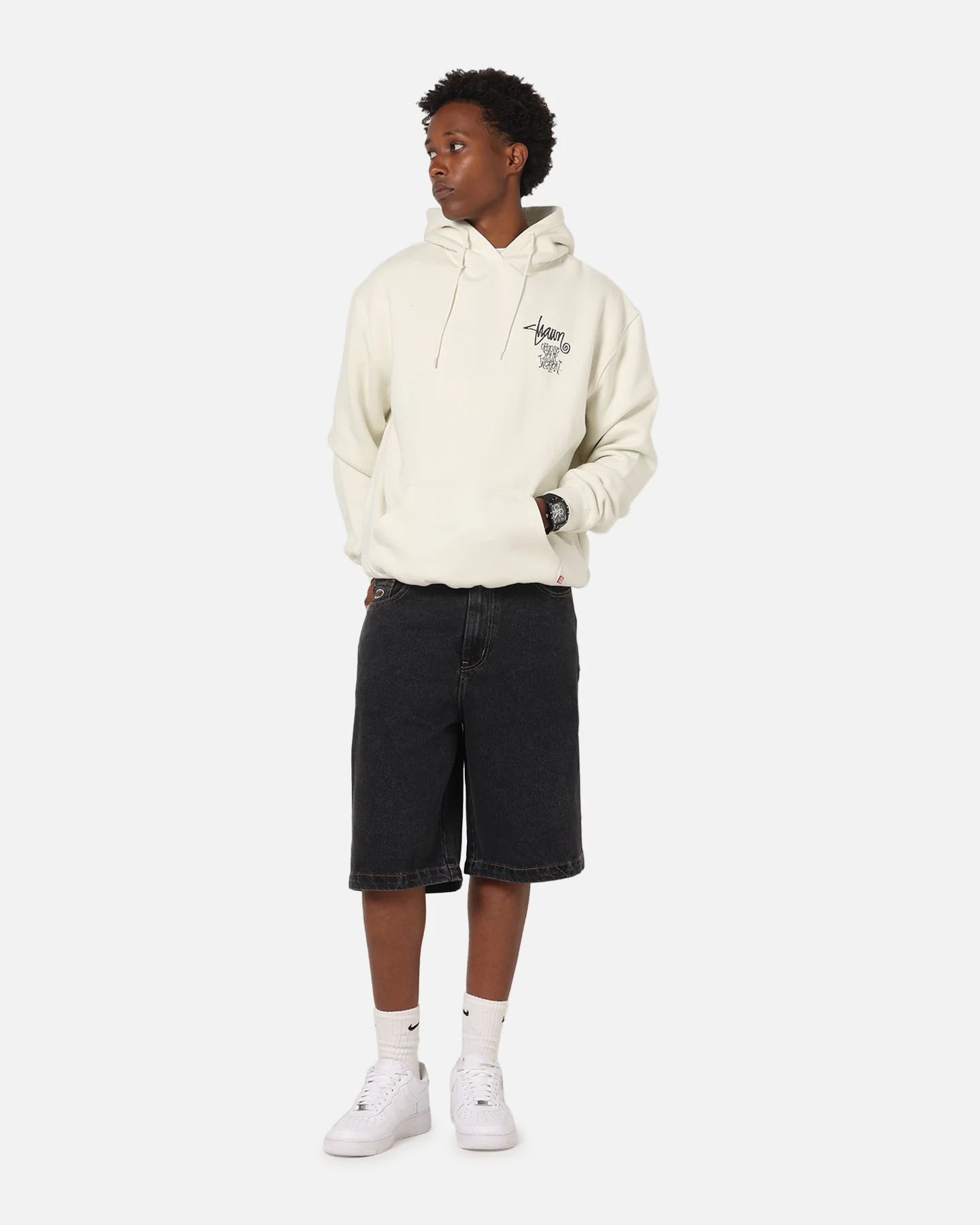 S Double Choose Your Weapon Hoodie Washed White - Image 4