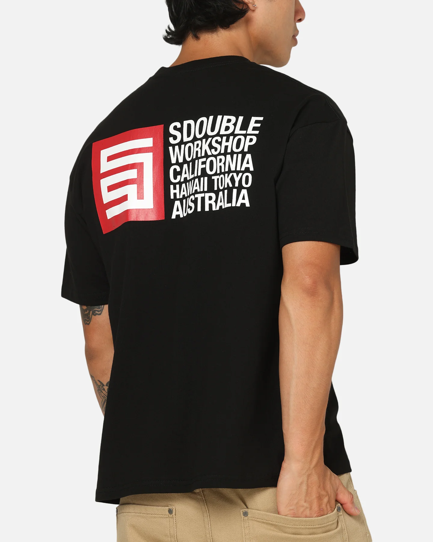 S Double City Cube T-Shirt Black - Image 7