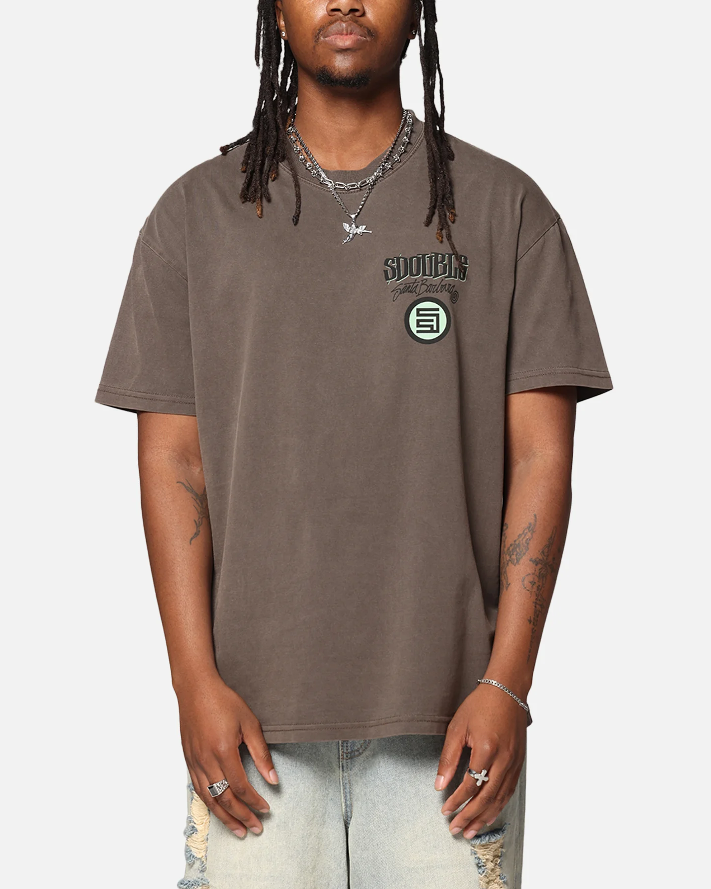 S Double Combo Platter T-Shirt Washed Chocolate - Image 2