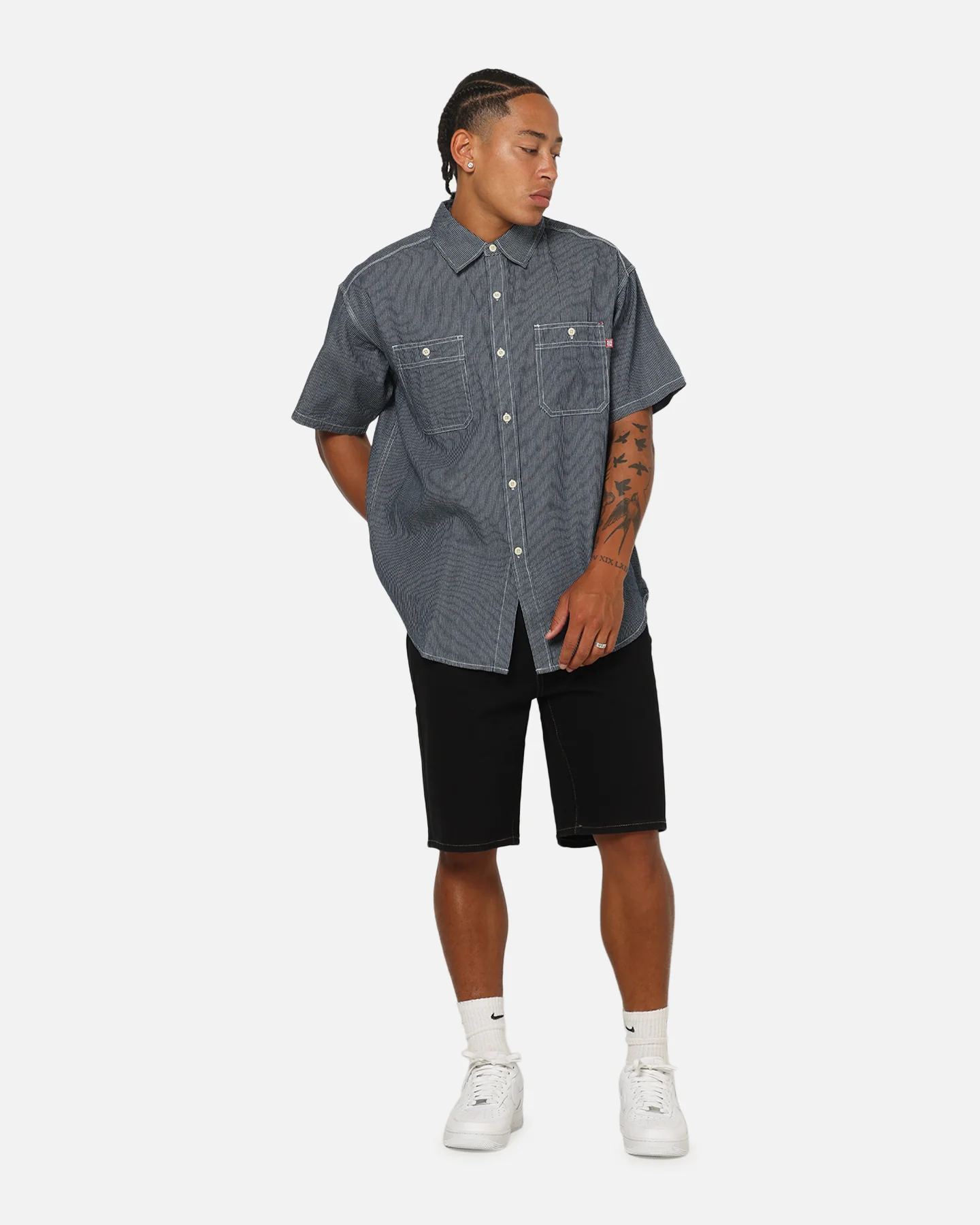 S Double Denim Standard Shorts Raw - Image 2