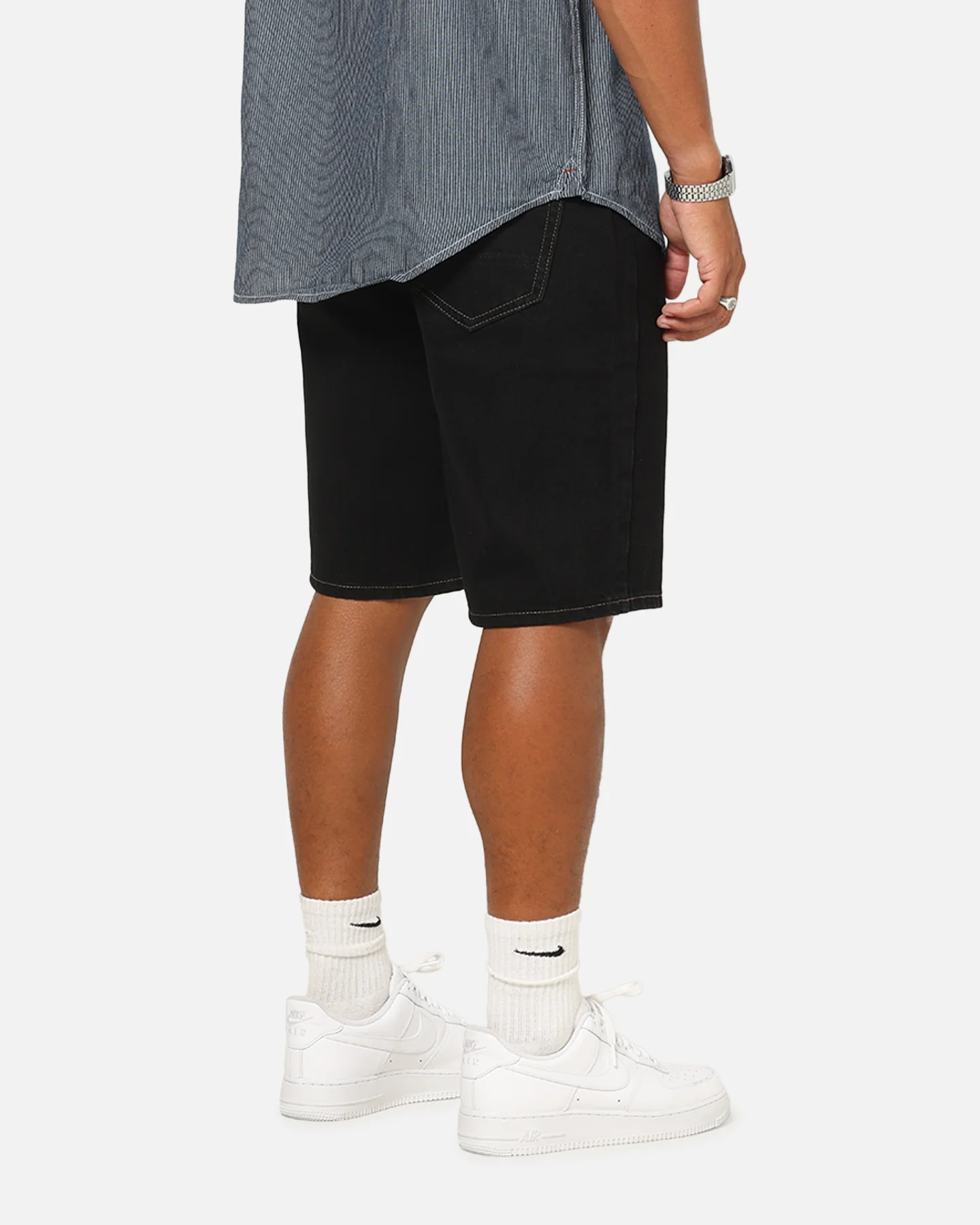 S Double Denim Standard Shorts Raw - Image 5