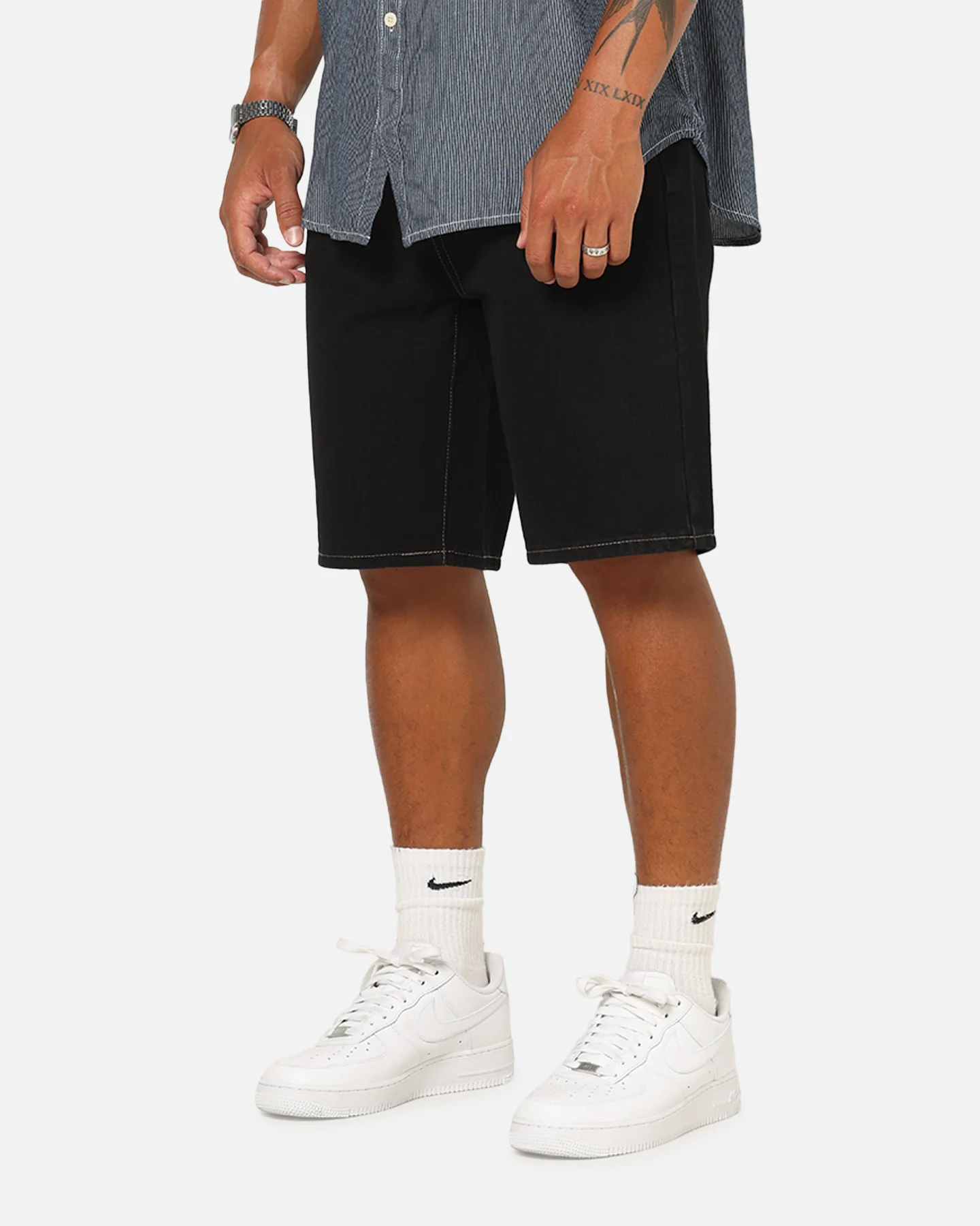 S Double Denim Standard Shorts Raw - Image 6