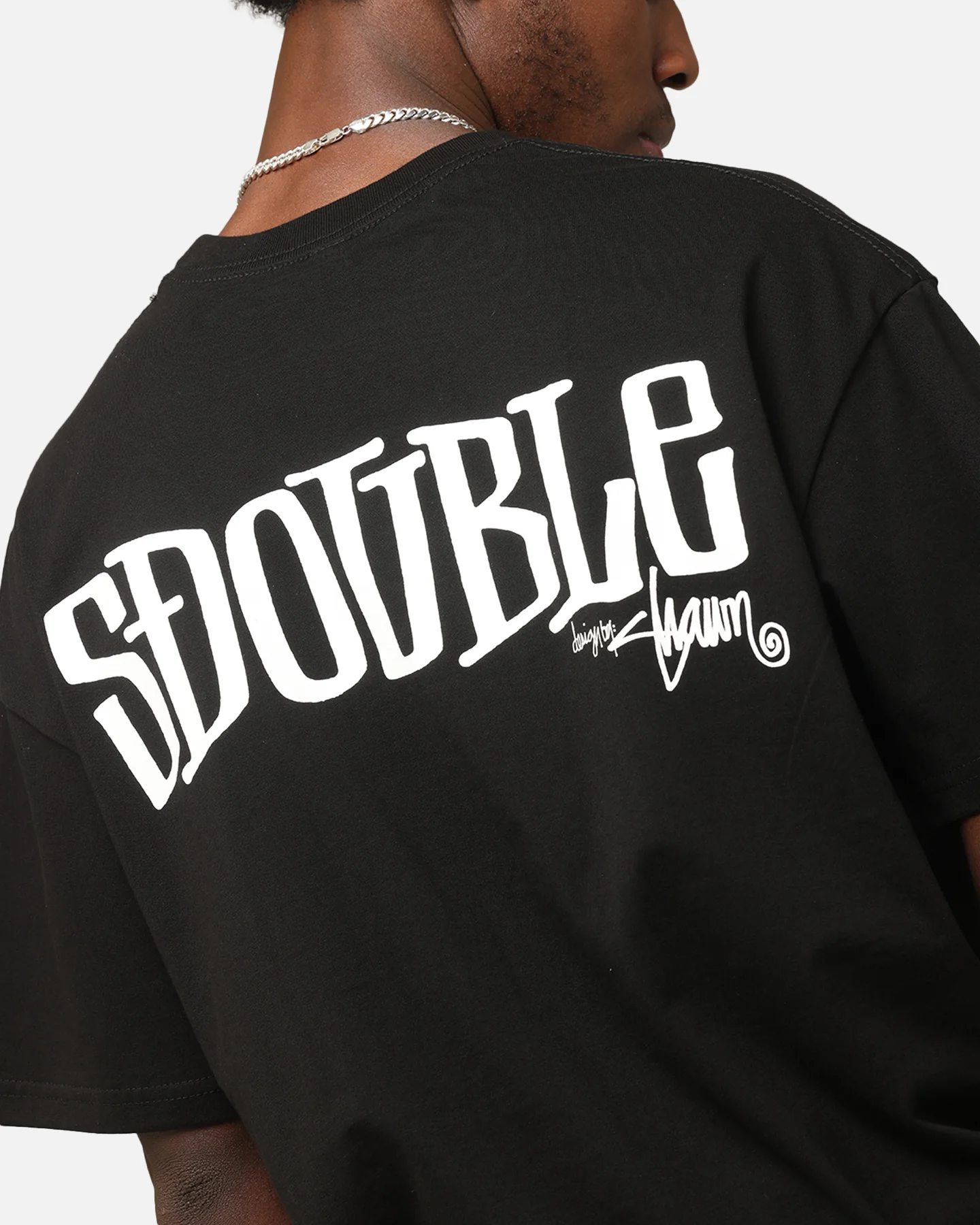 S Double Design By T-Shirt Black - Image 7