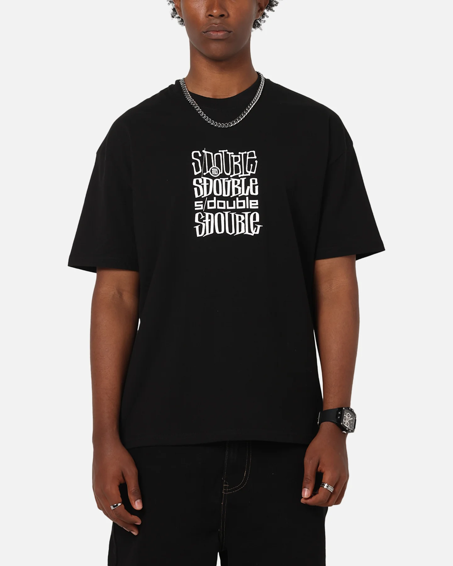 S Double Logofest T-Shirt Black - Image 2