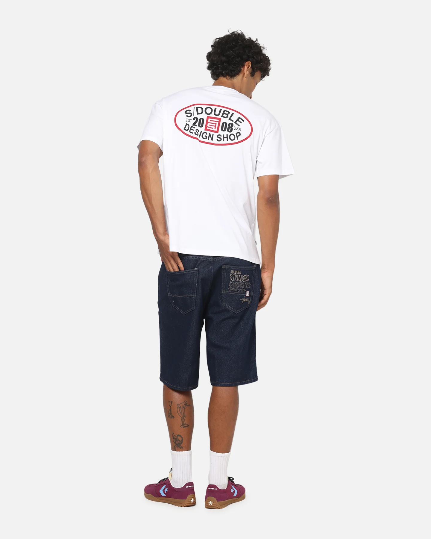 S Double Oval T-Shirt White - Image 3