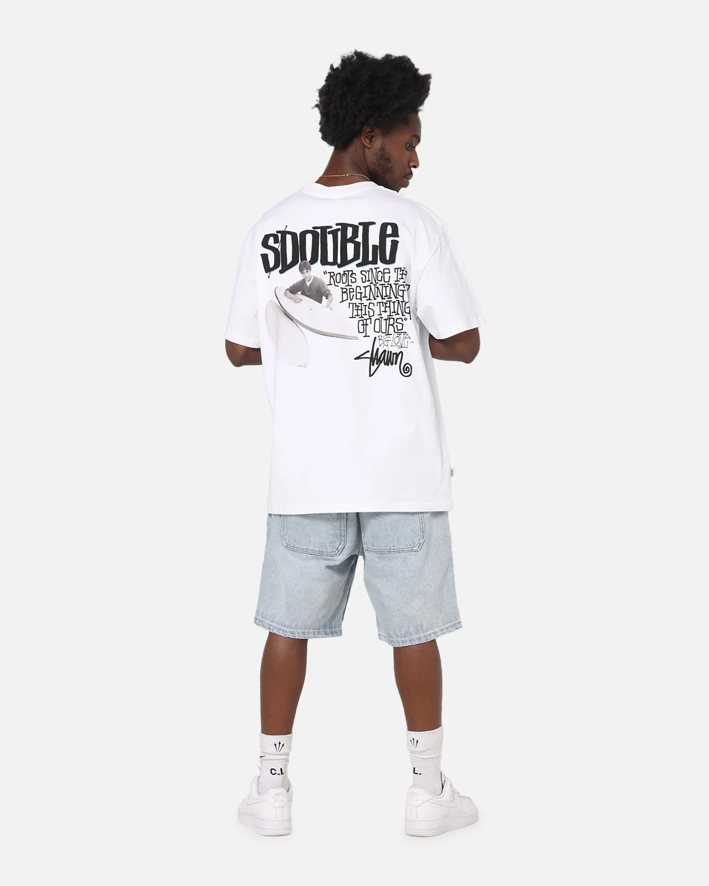 S Double Pintails T-Shirt White - Image 3