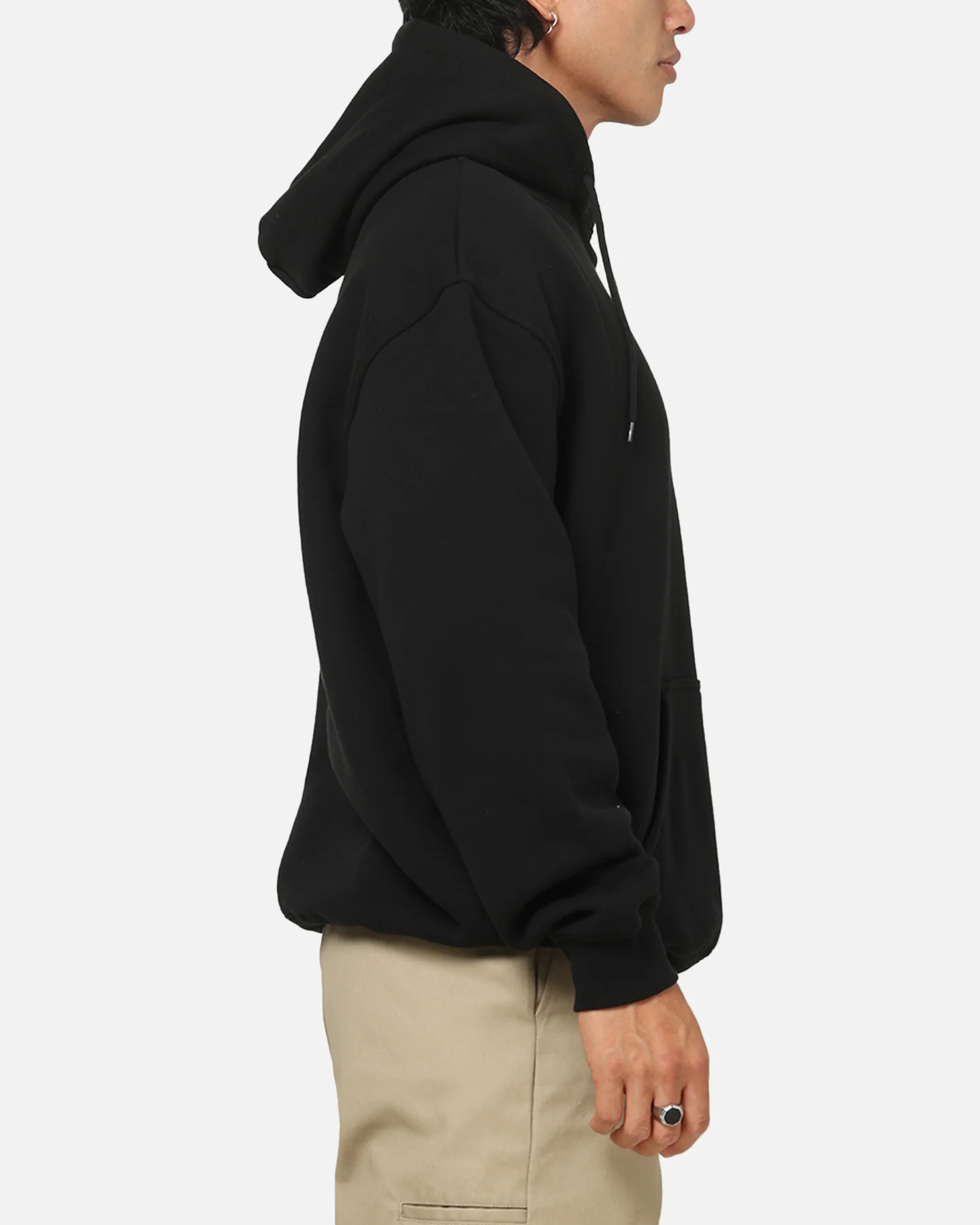 S Double Roots Dot Hoodie Black - Image 5