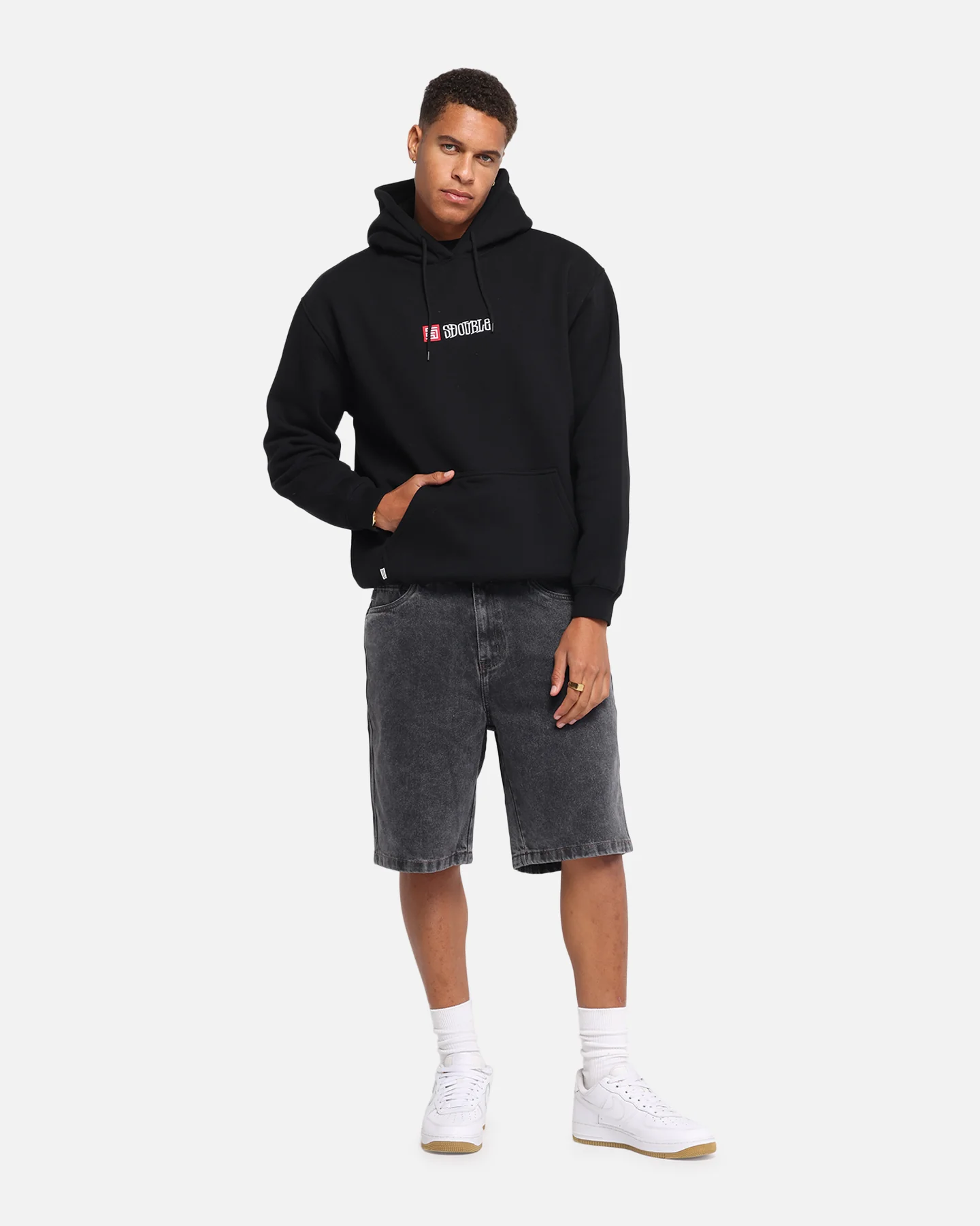 S Double S-Cube Block Hoodie Black - Image 2
