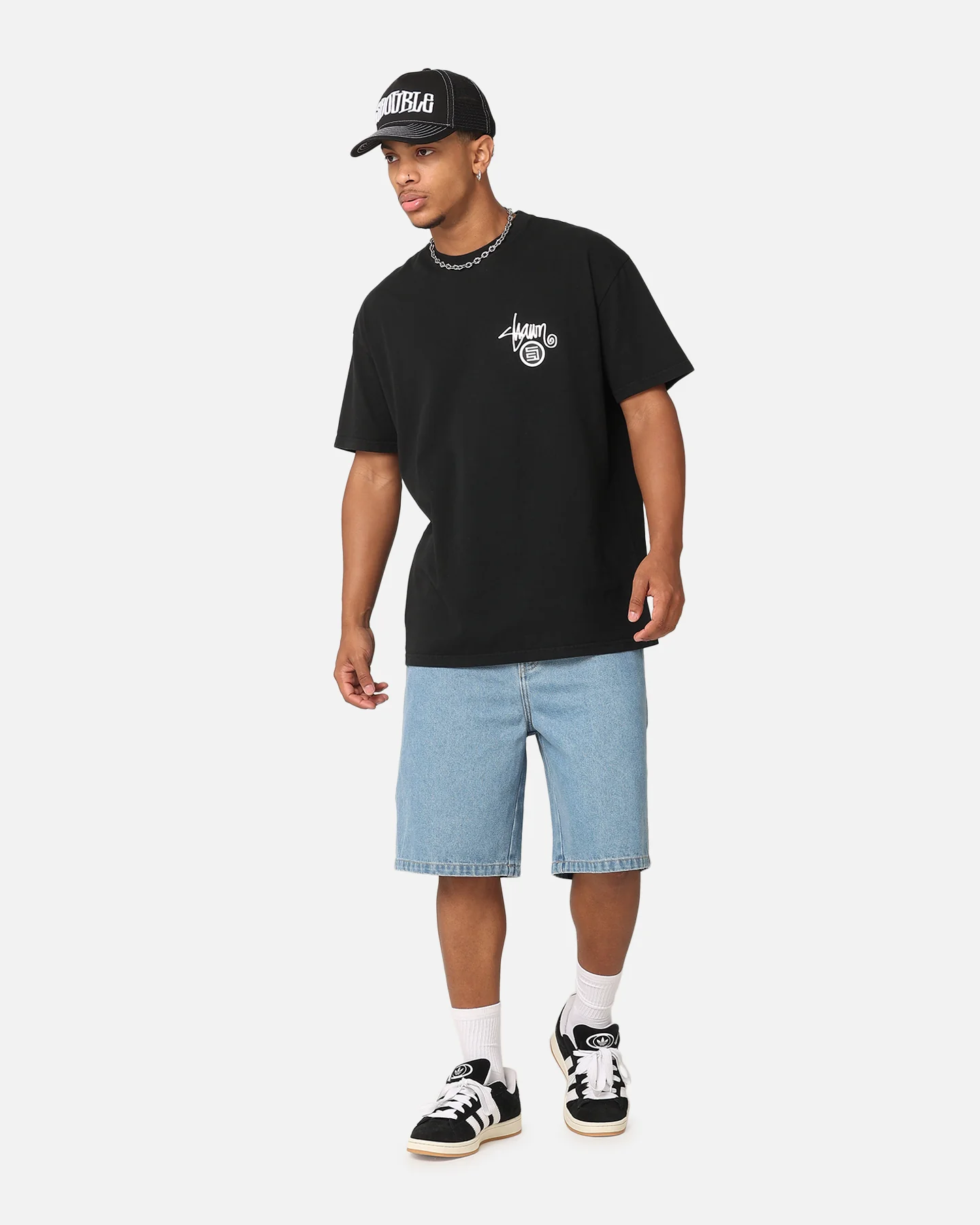 S Double Shawn Dot T-Shirt Washed Black - Image 4