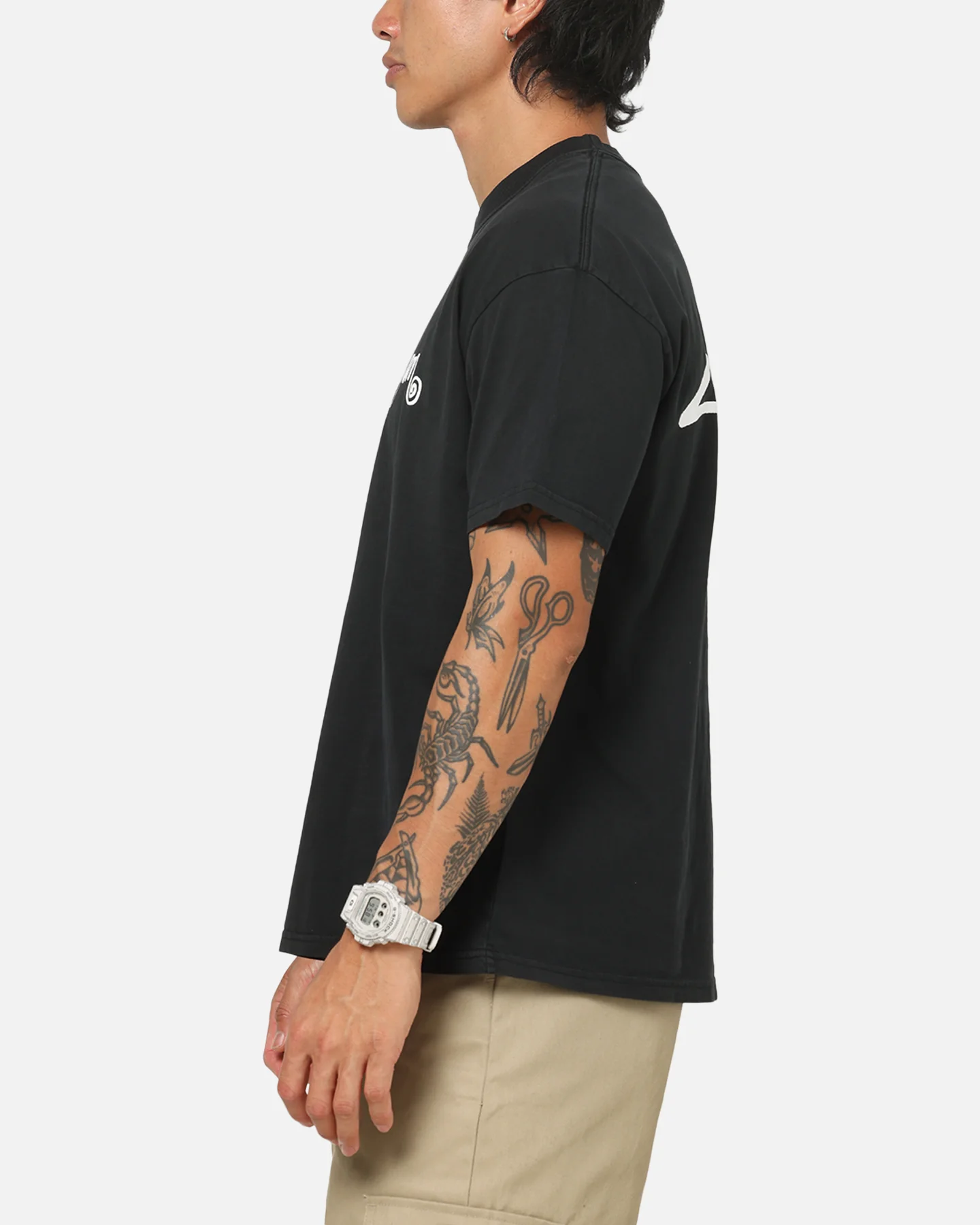 S Double Shawn Script T-Shirt Black - Image 6
