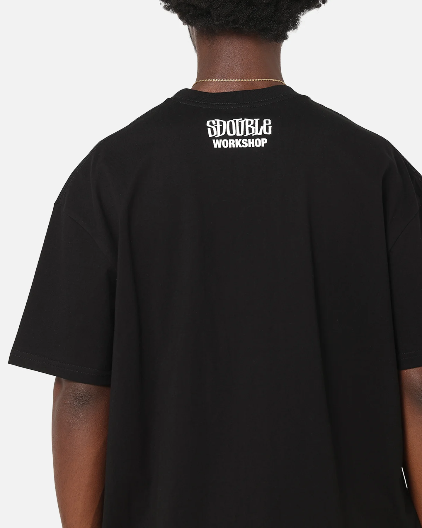 S Double Small Stock T-Shirt Black - Image 7