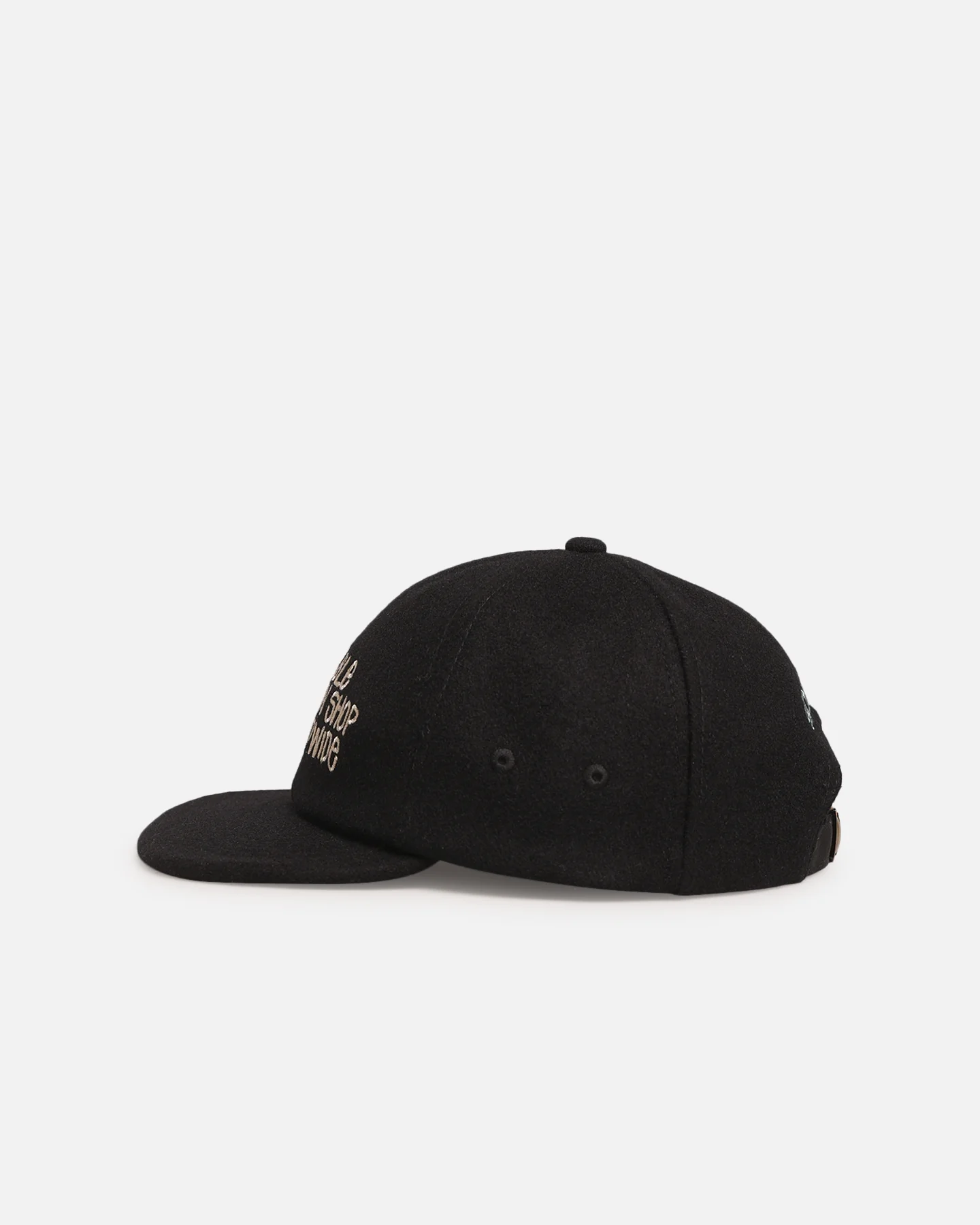 S Double Wool Strapback Cap Black - Image 4