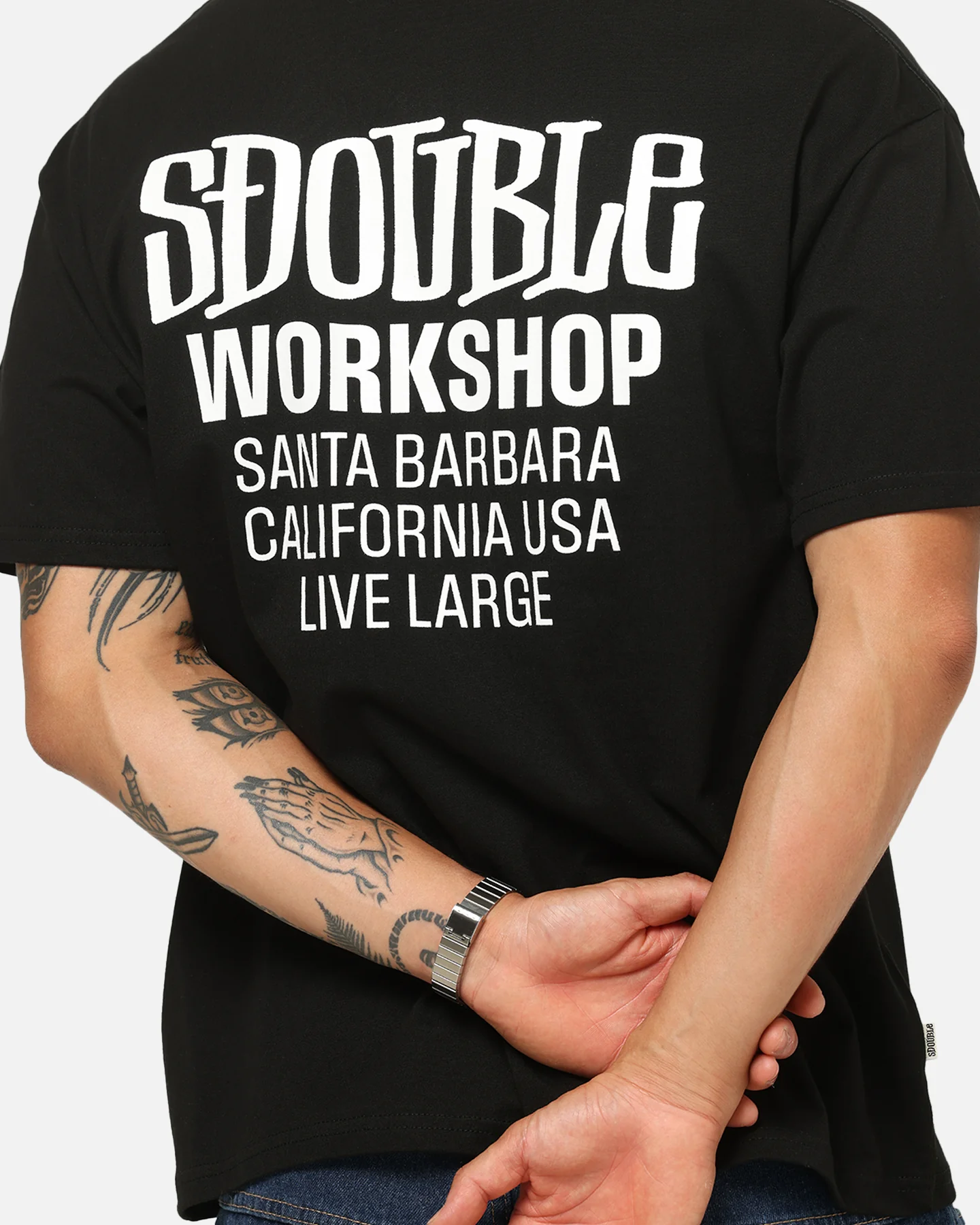 S Double Workshop T-Shirt Black - Image 7