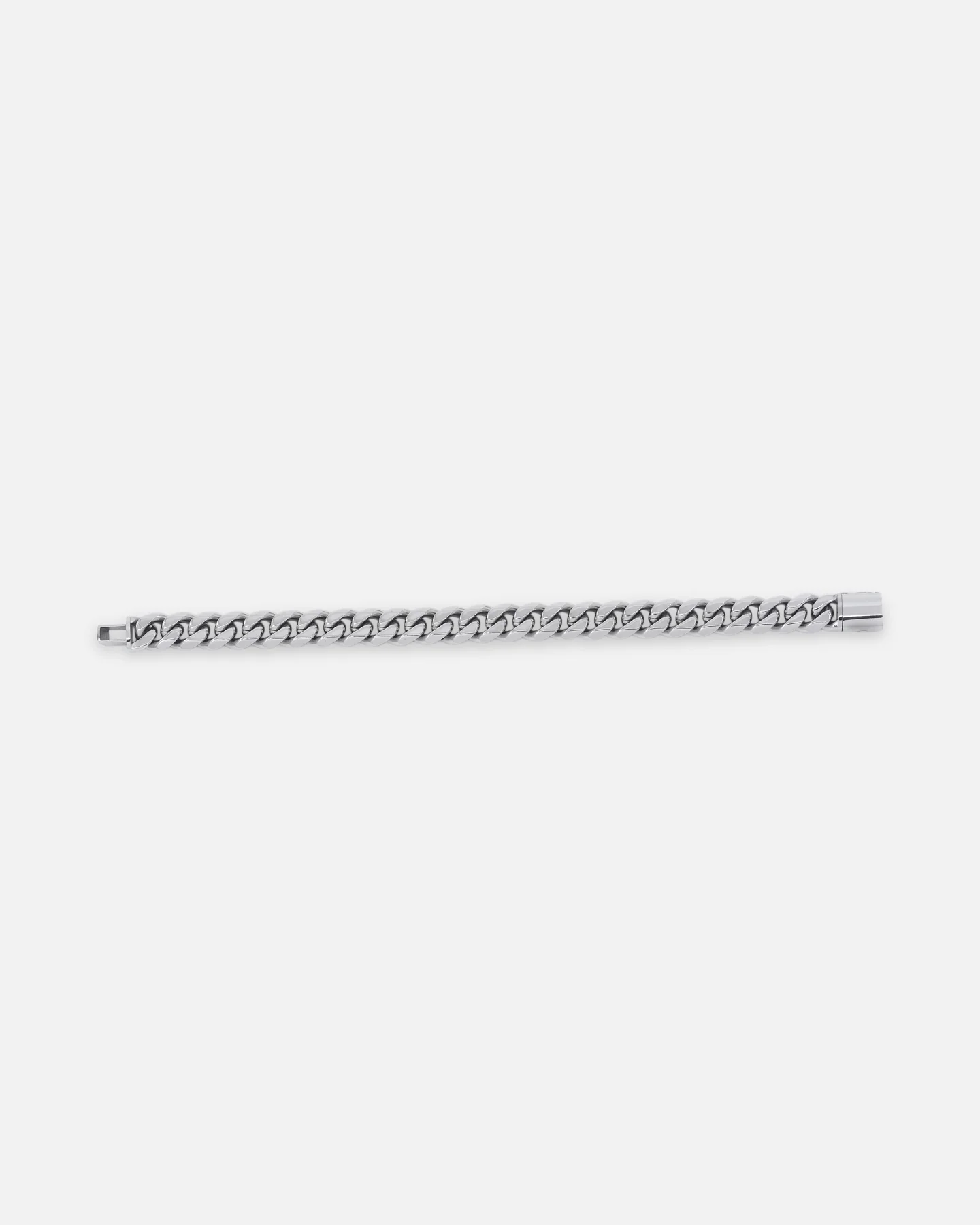 Saint Morta 10mm Cuban Bracelet White Gold - Image 6
