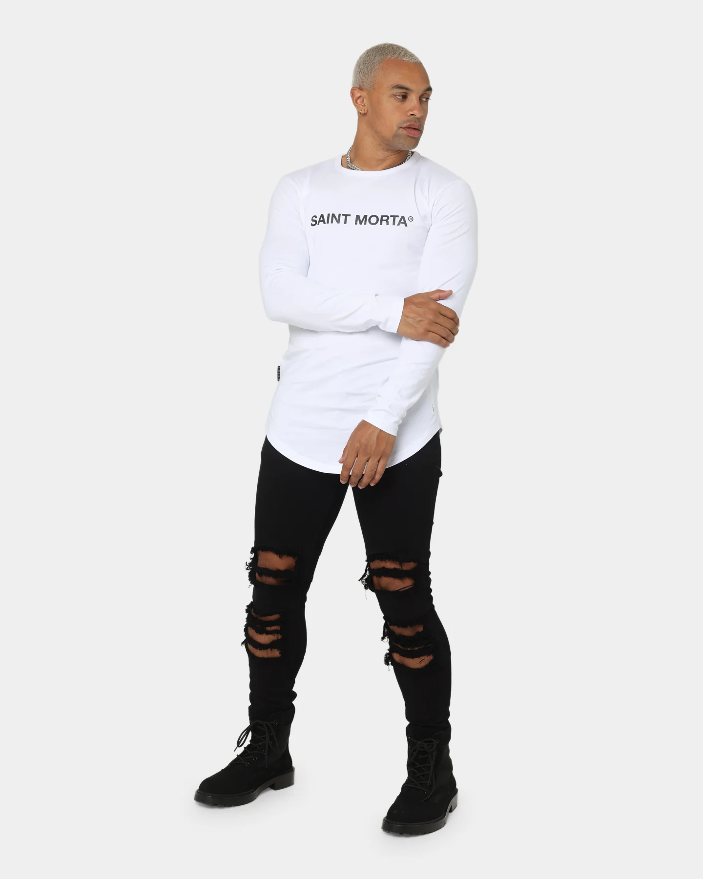 Saint Morta El Duplo 2.0 Long Sleeve T-Shirt White - Image 2