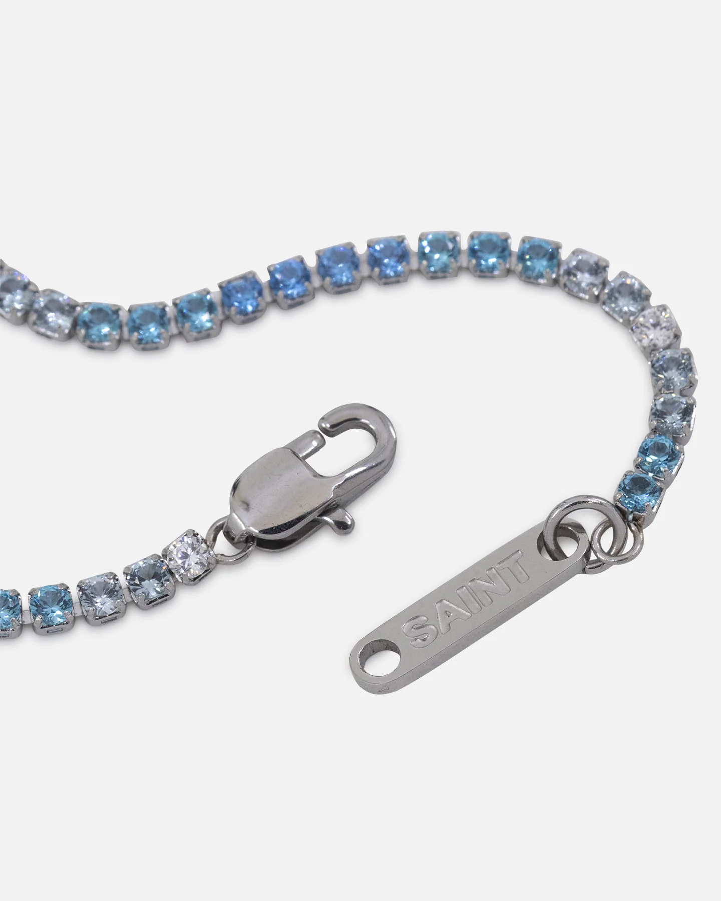Saint Morta 2mm Micro Tennis Chain Iced White Gold - Image 5