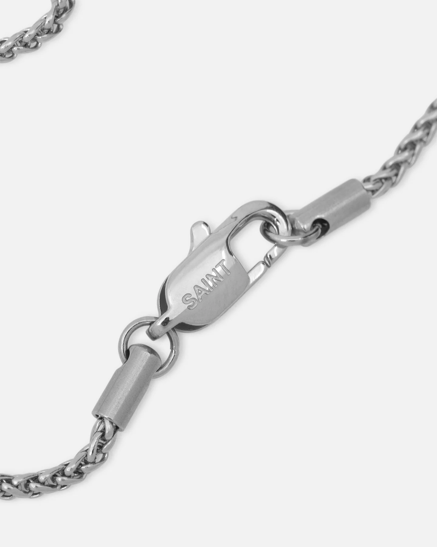 Saint Morta 2MM Palm Chain Bracelet White Gold - Image 3