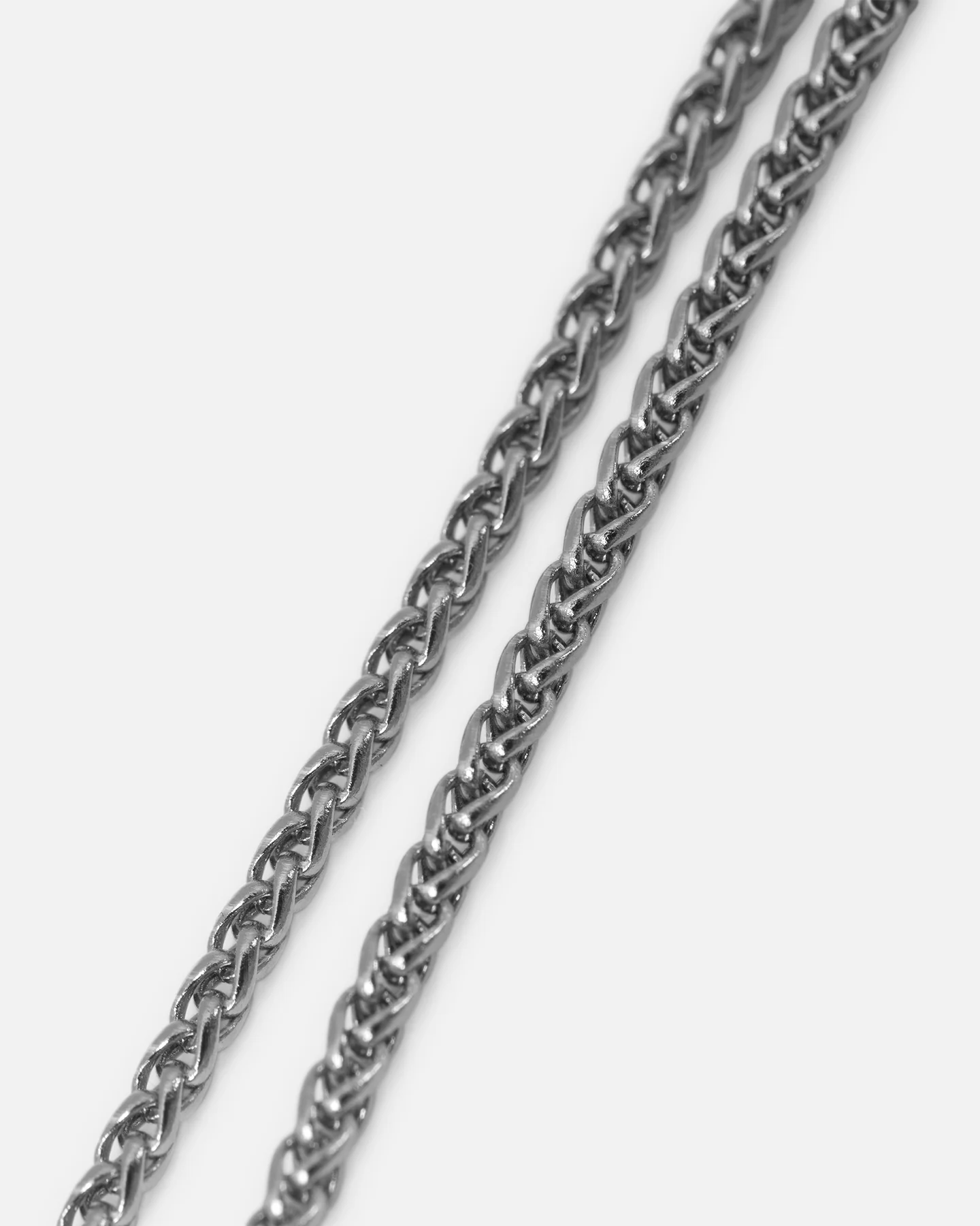 Saint Morta 2MM Palm Chain Bracelet White Gold - Image 4