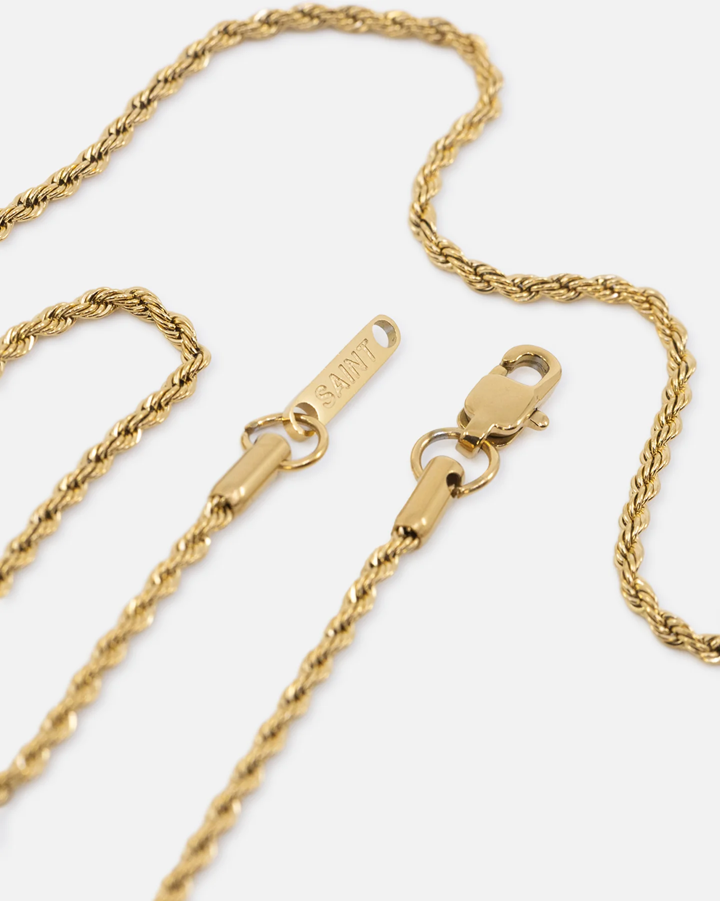 Saint Morta 2mm Rope Chain Gold - Image 6