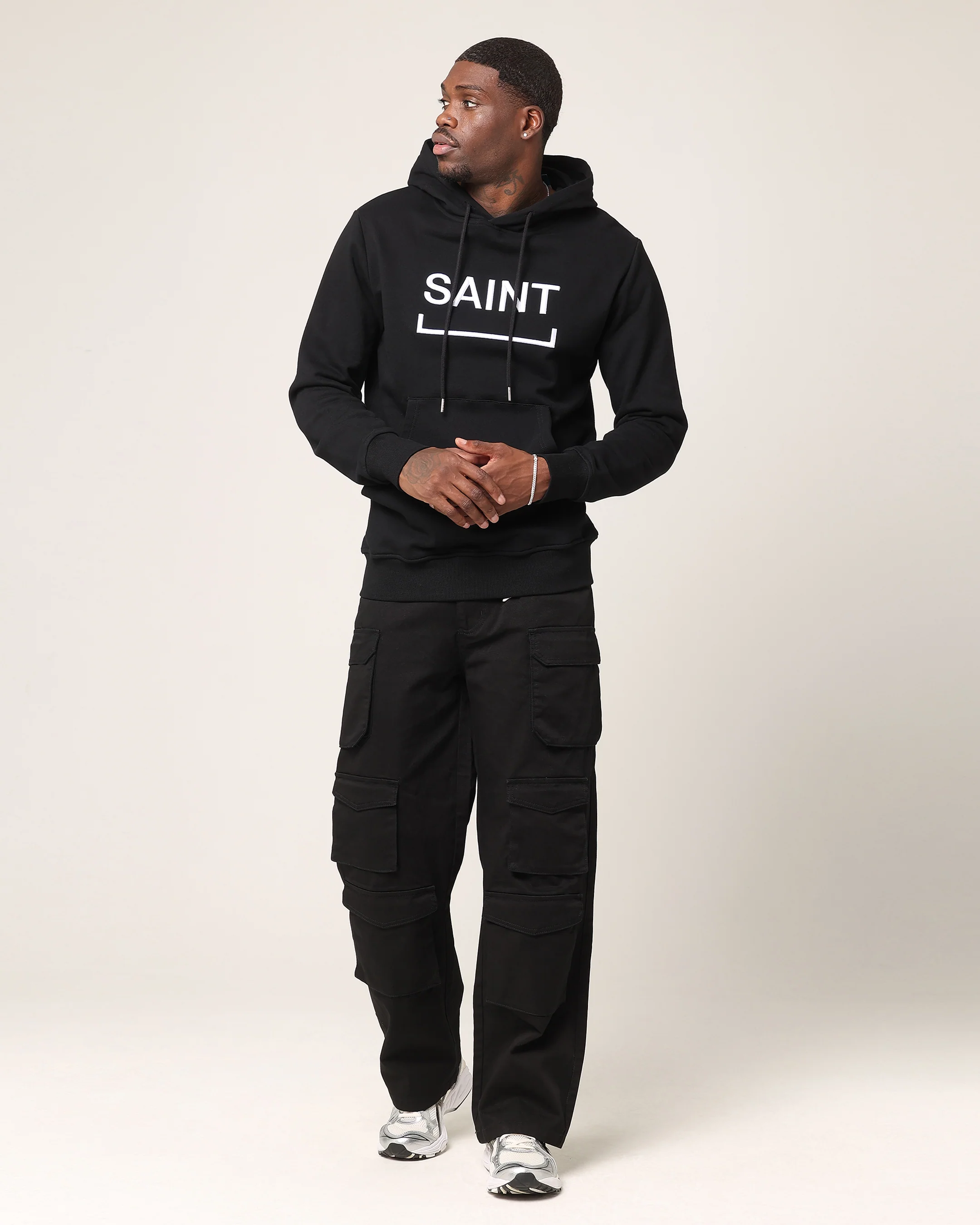 Saint Morta Men's Trophies New Age Hoodie Black/White - Image 2