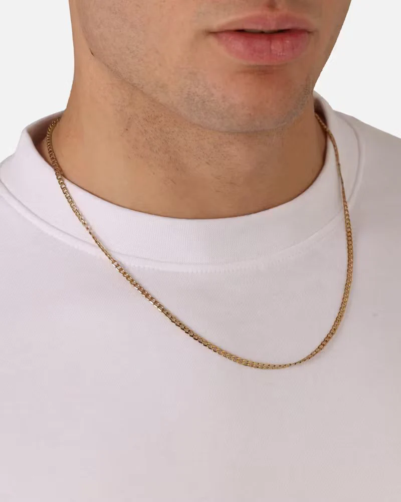 Saint Morta 3mm Smooth Cut Cuban Chain Gold - Image 2