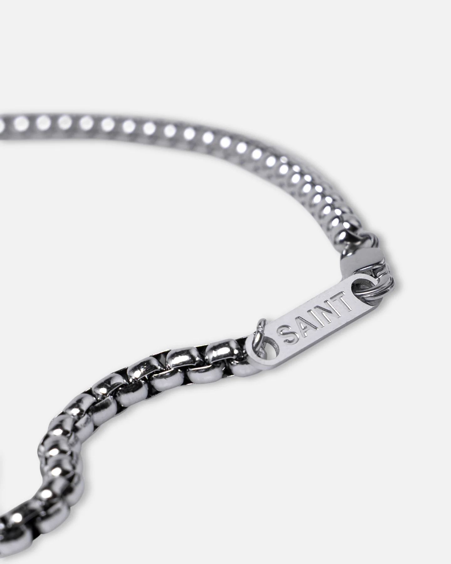 Saint Morta 5mm Round Box Chain White Gold - Image 2