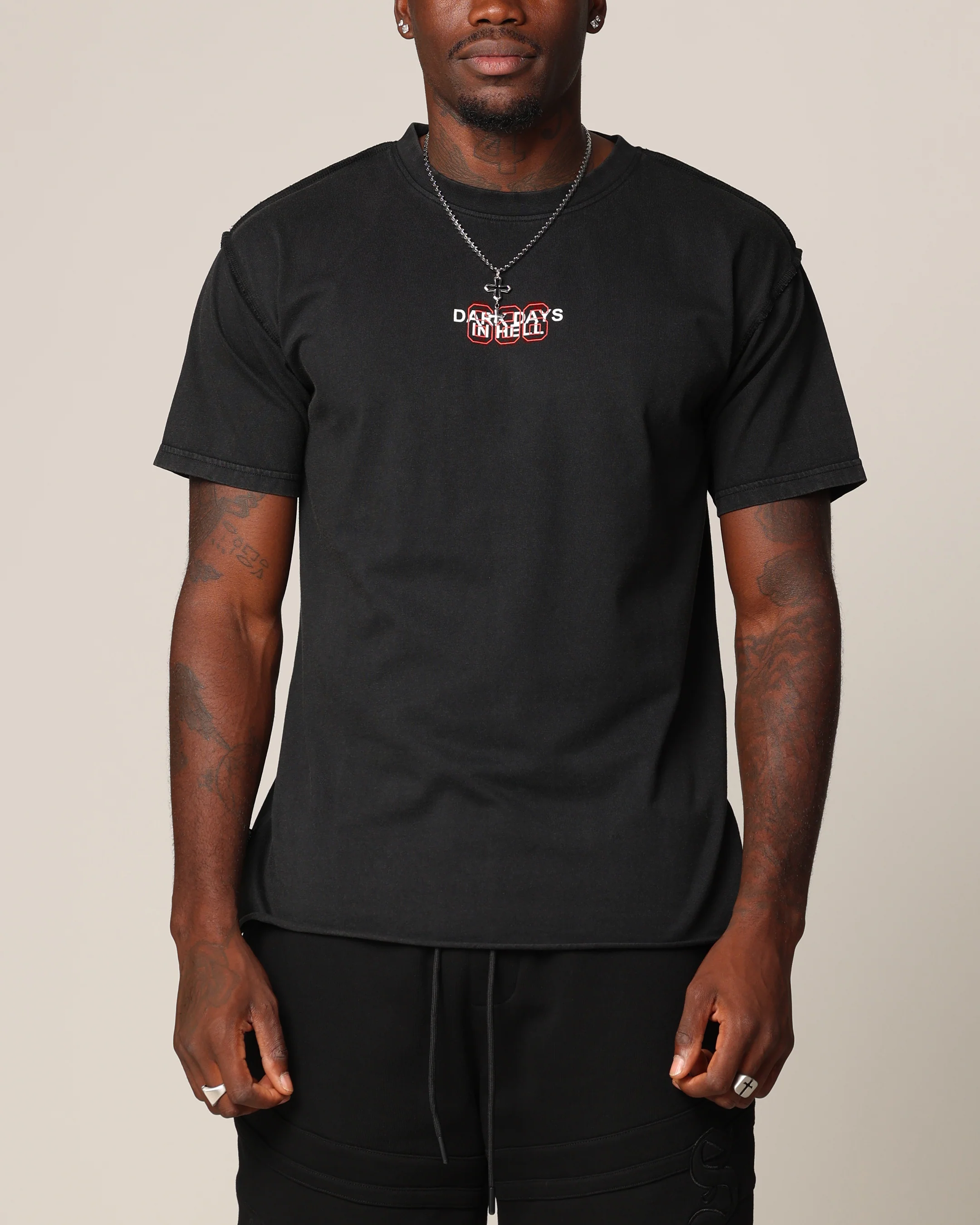 Saint Morta 666 Cut T-Shirt Vintage Black - Image 2