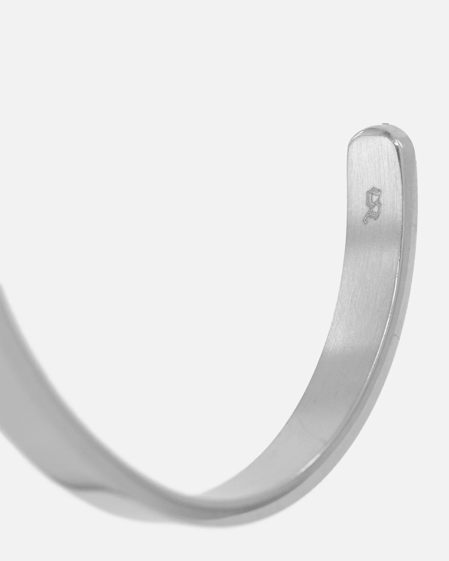Saint Morta 6mm Adjustable Open Cuff Bracelet White Gold - Image 2