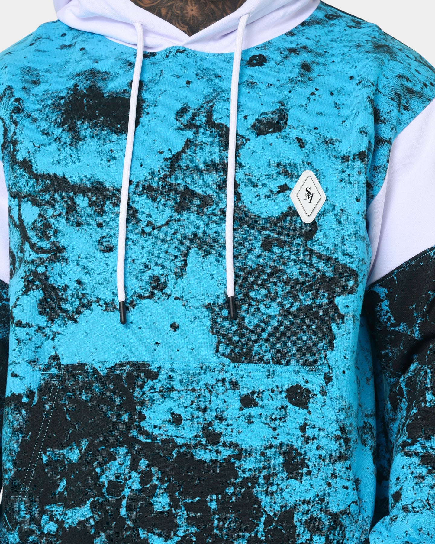 Saint Morta Acid Hoodie Cyan/White/Black - Image 3