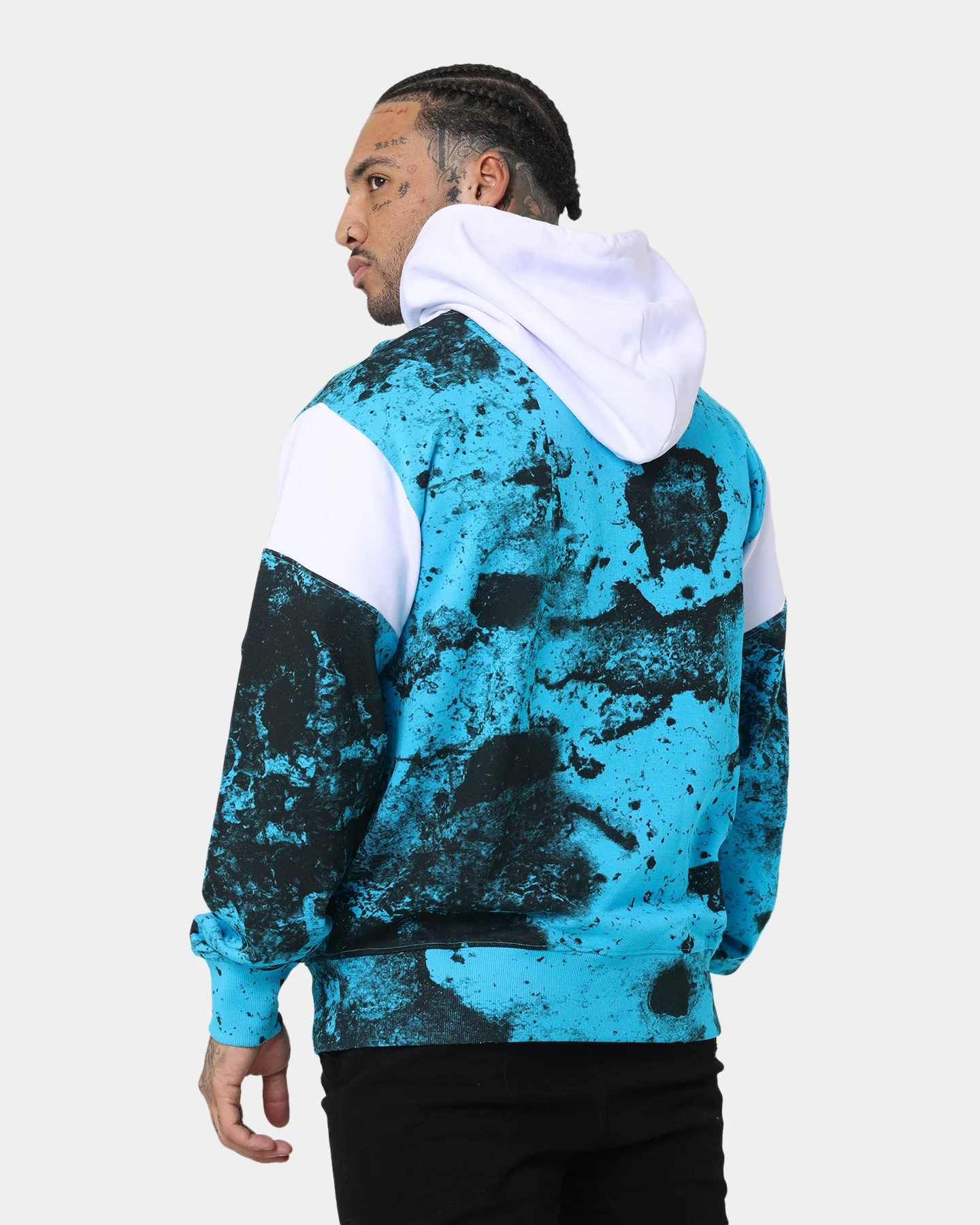 Saint Morta Acid Hoodie Cyan/White/Black - Image 4