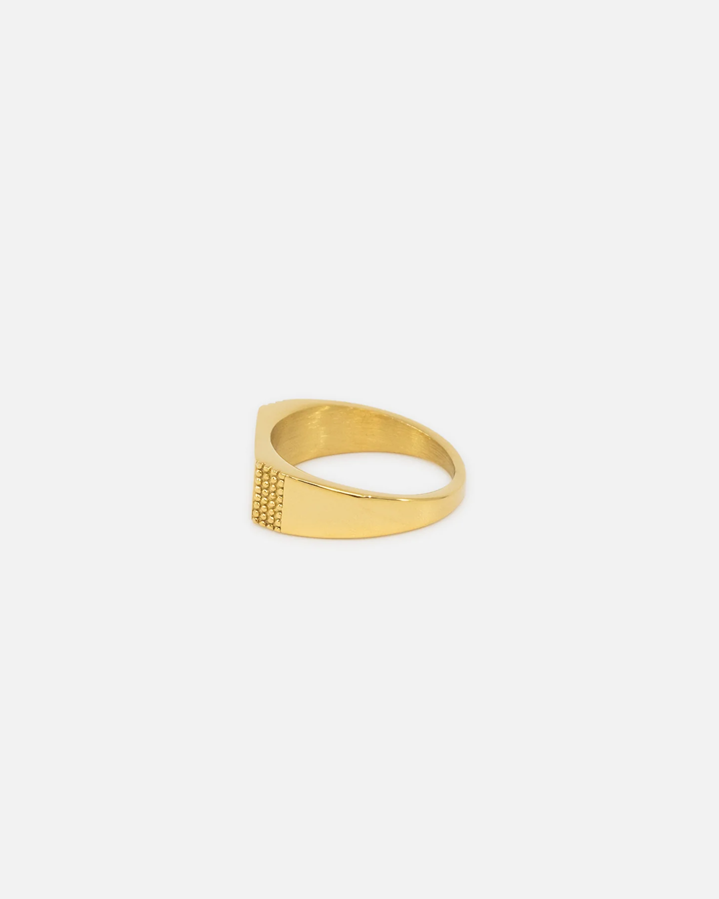 Saint Morta Adrian Bar Signet Ring Gold - Image 6