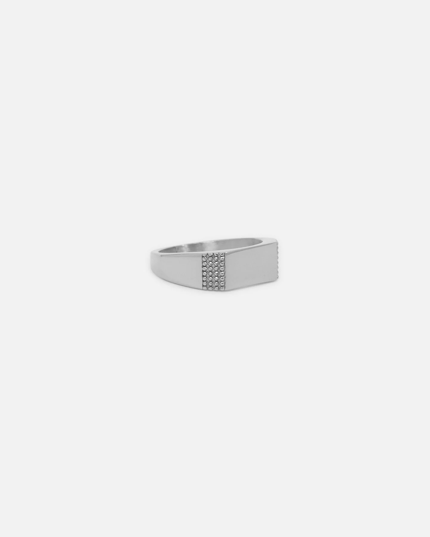 Saint Morta Adrian Bar Signet Ring White Gold - Image 6