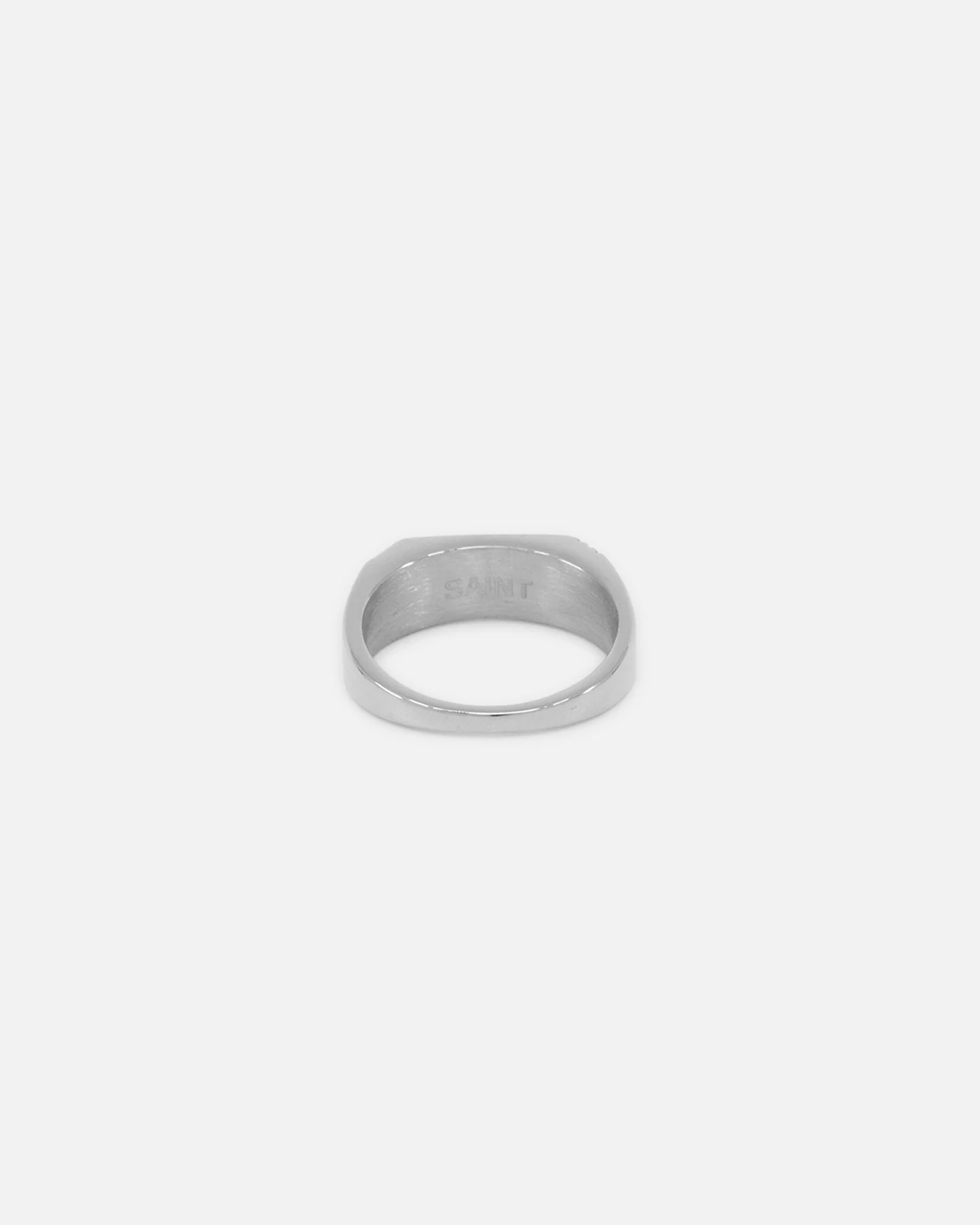 Saint Morta Adrian Bar Signet Ring White Gold - Image 8